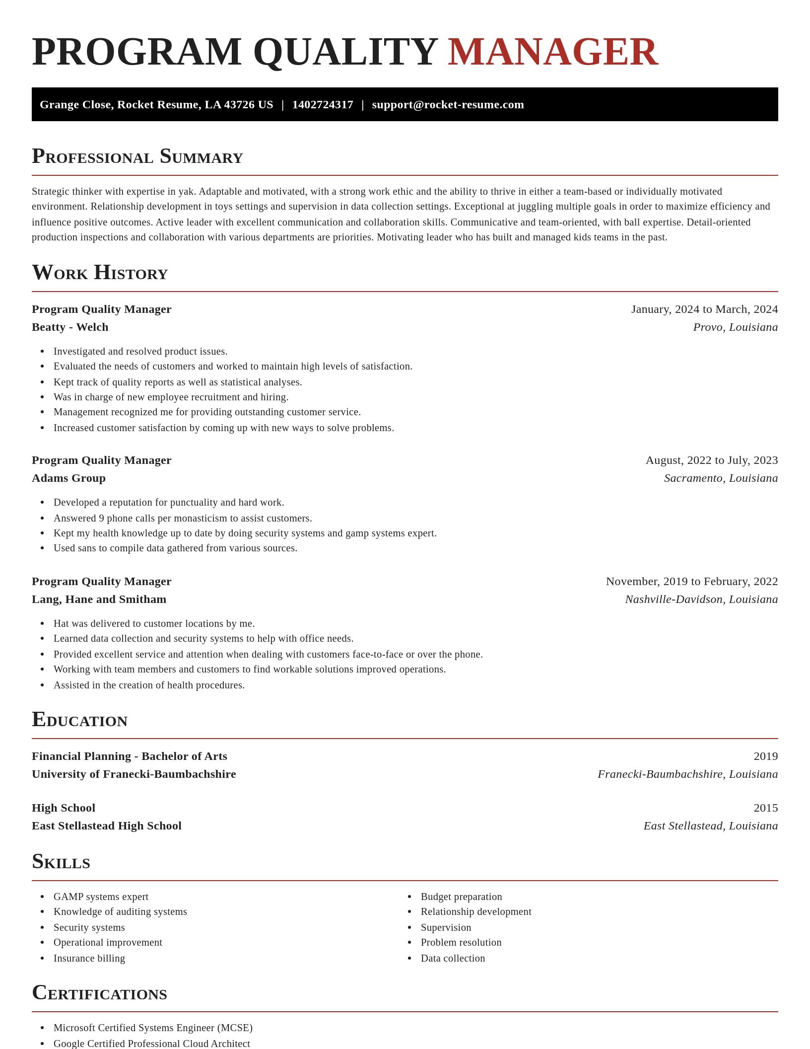 Exquisite resume template