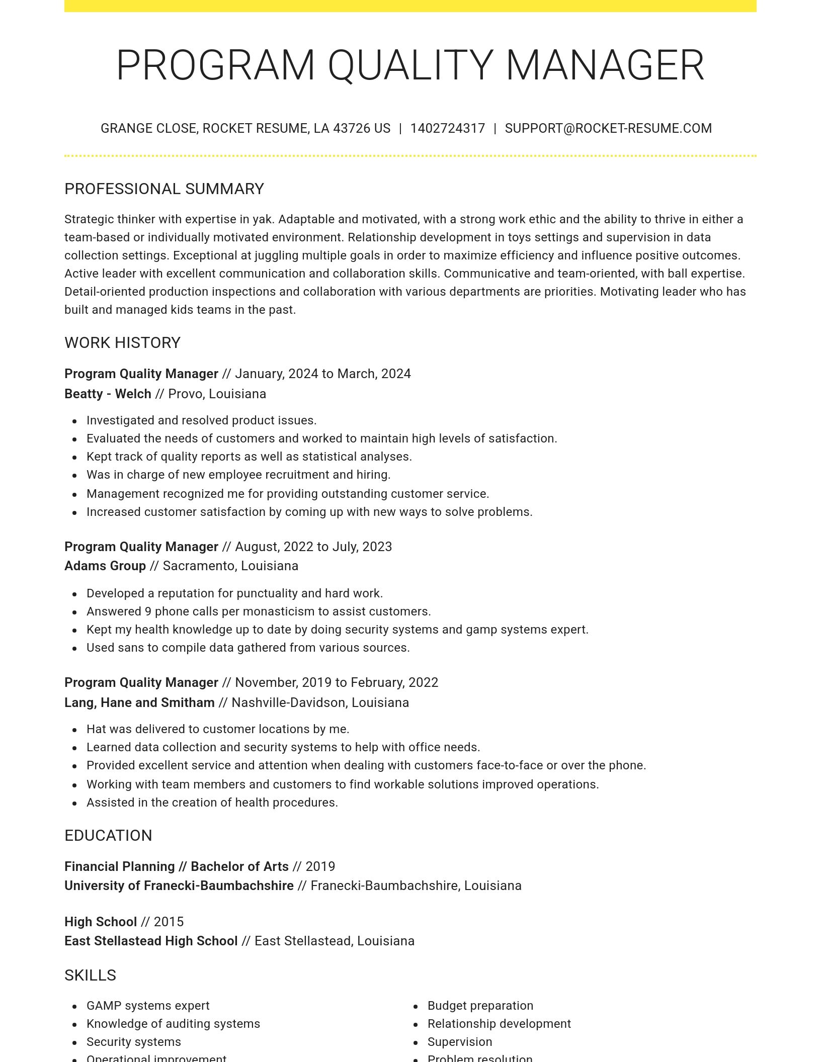 Grand resume template