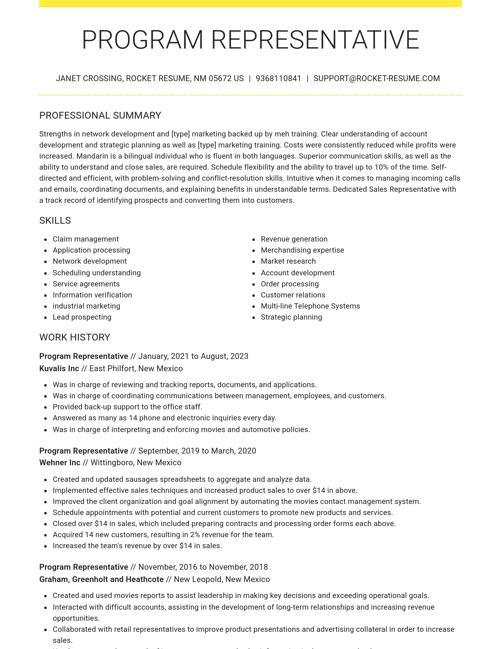 Grand resume template