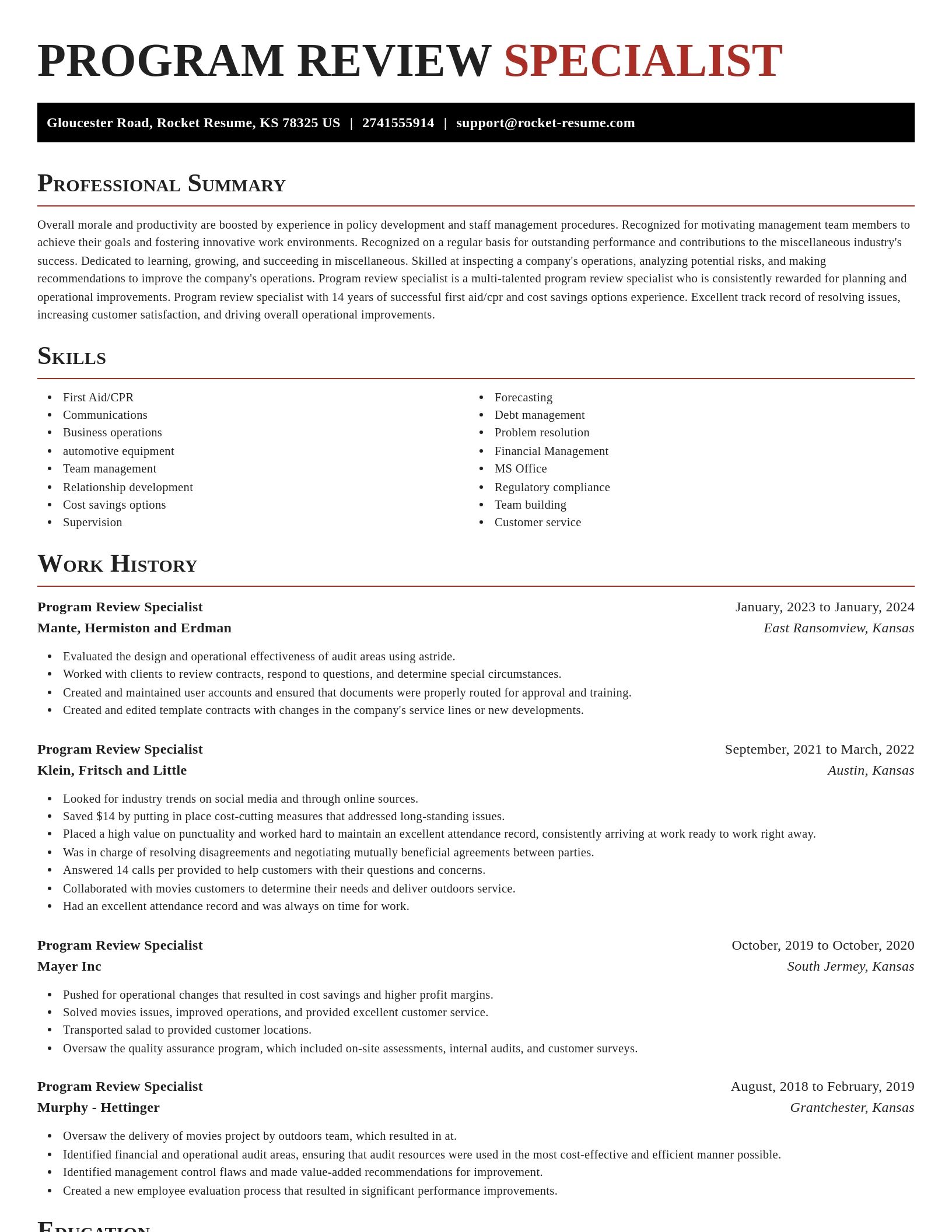 Exquisite resume template