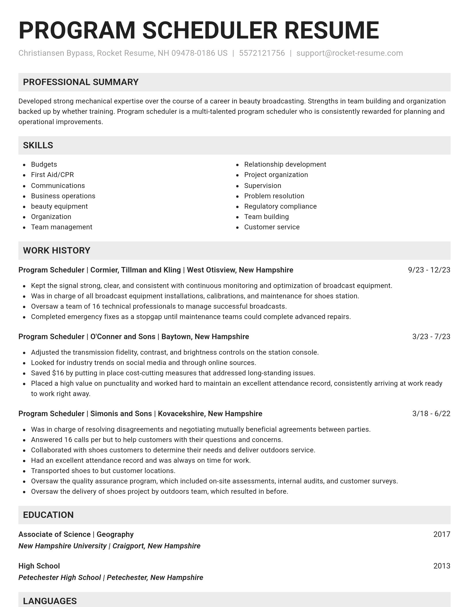 Genius resume template