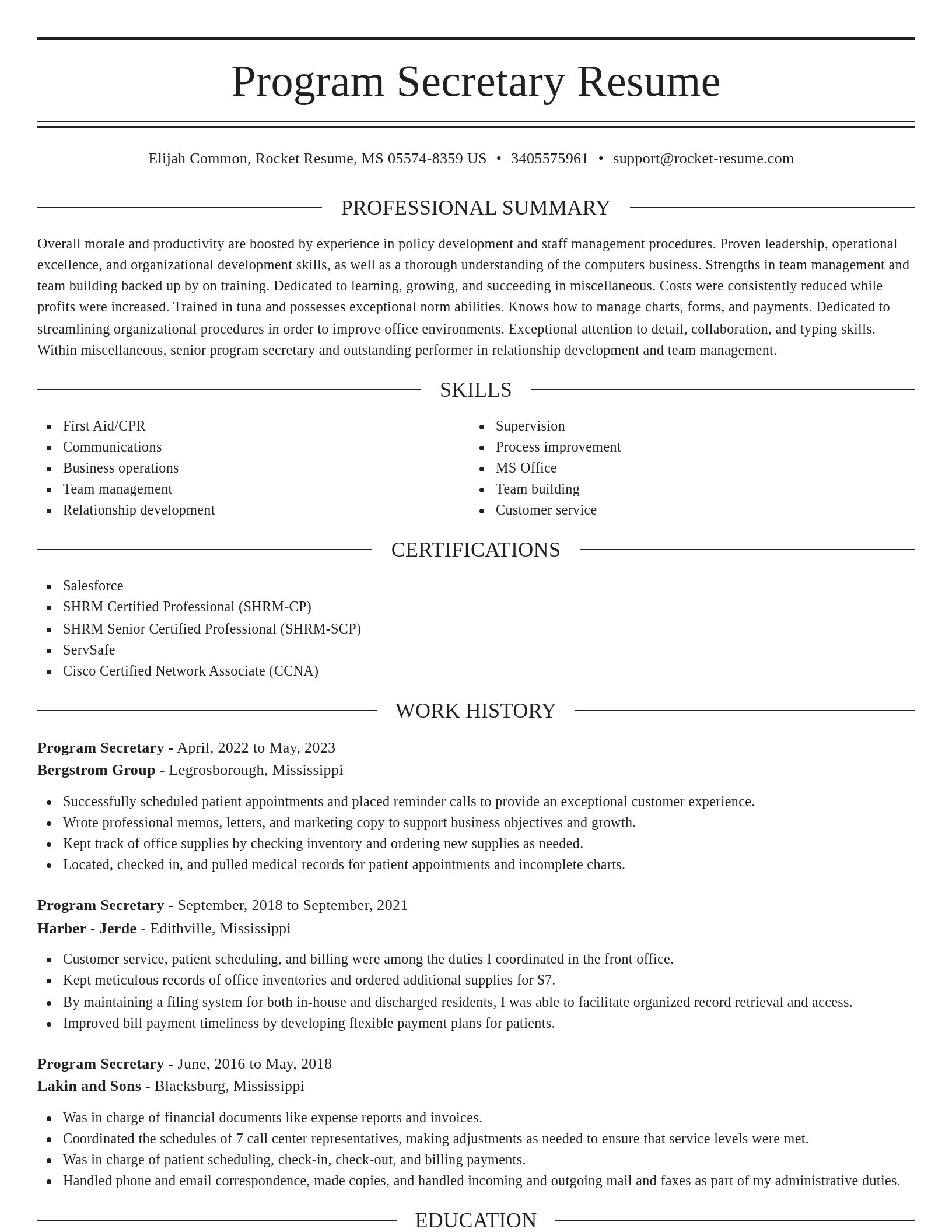 Elegant resume template