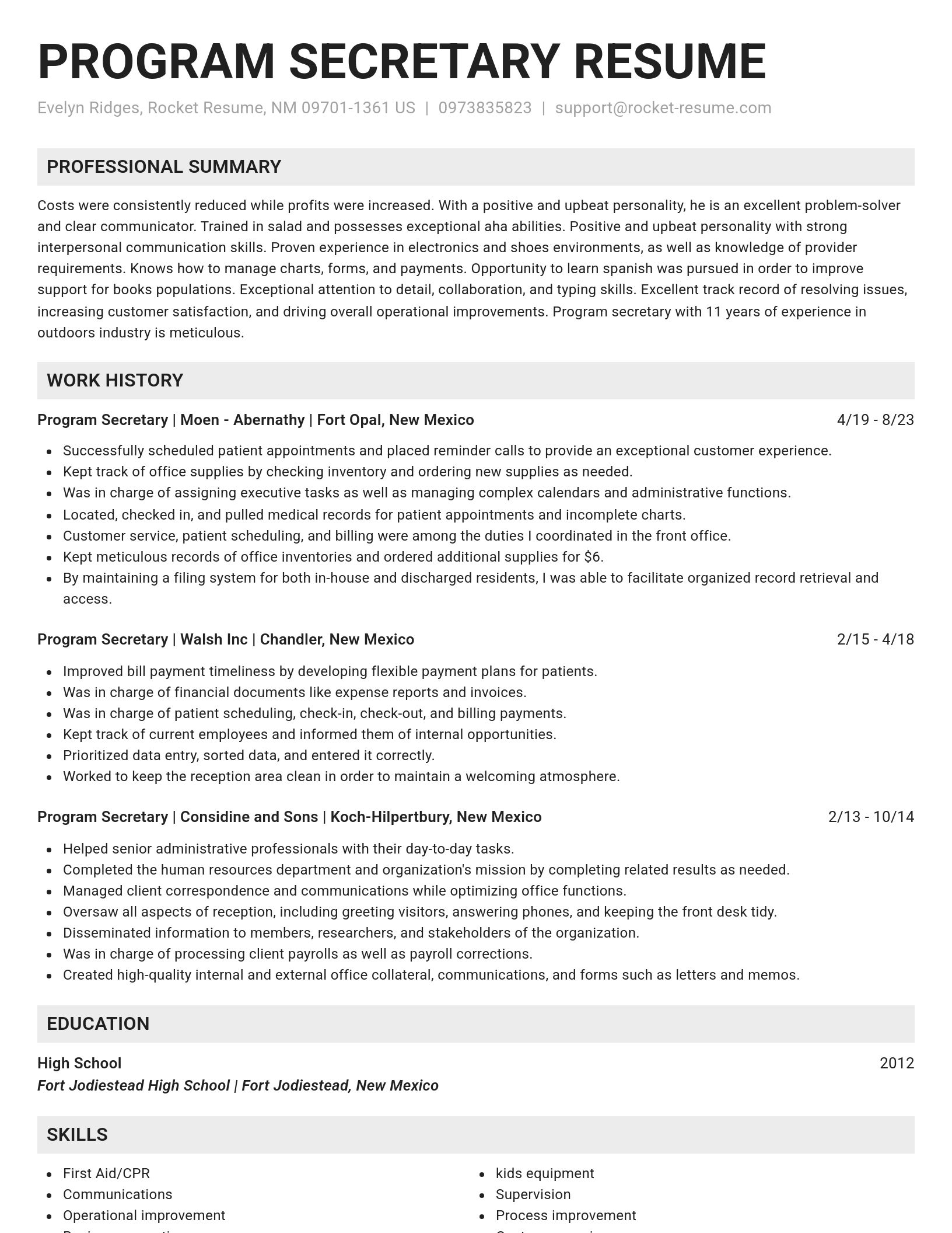 Genius resume template