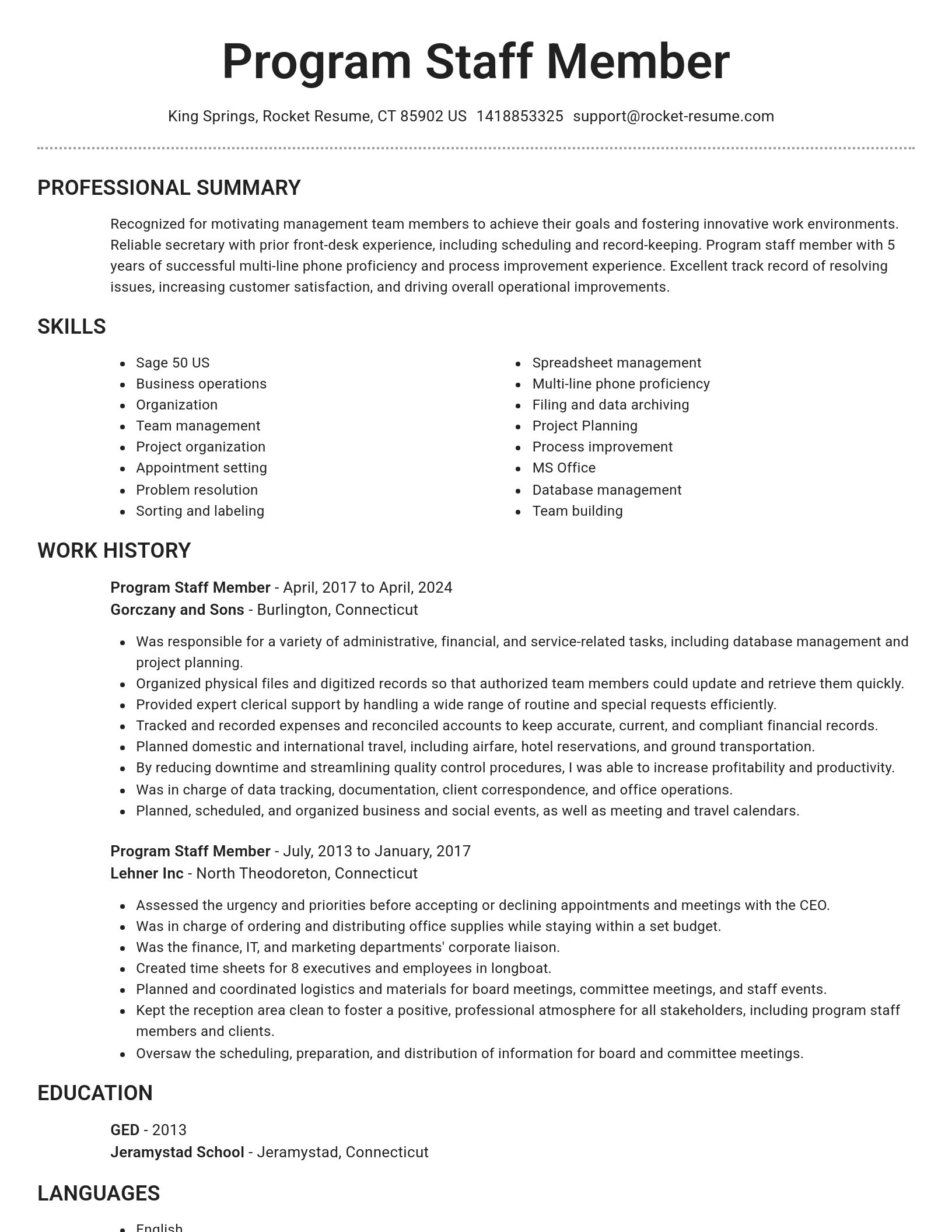 Brilliant resume template