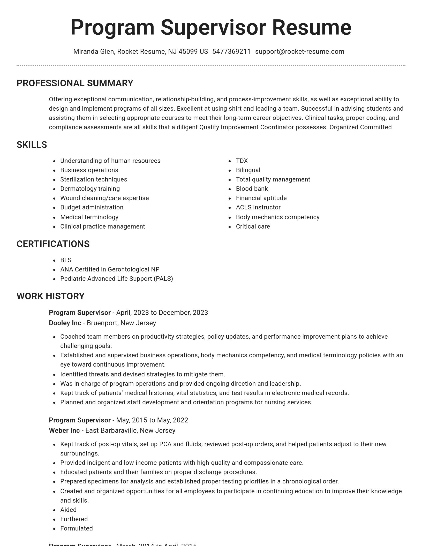 Brilliant resume template
