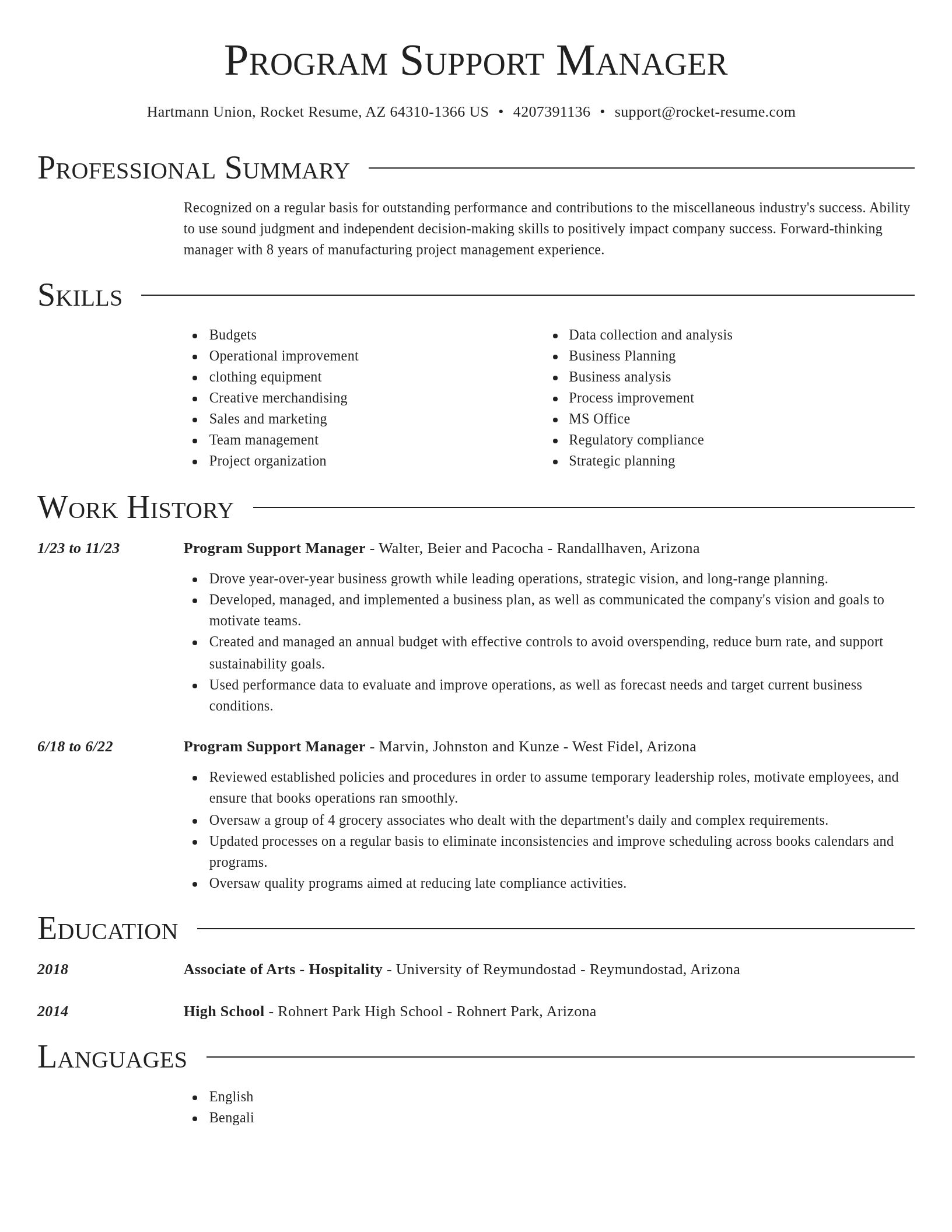 Director resume template
