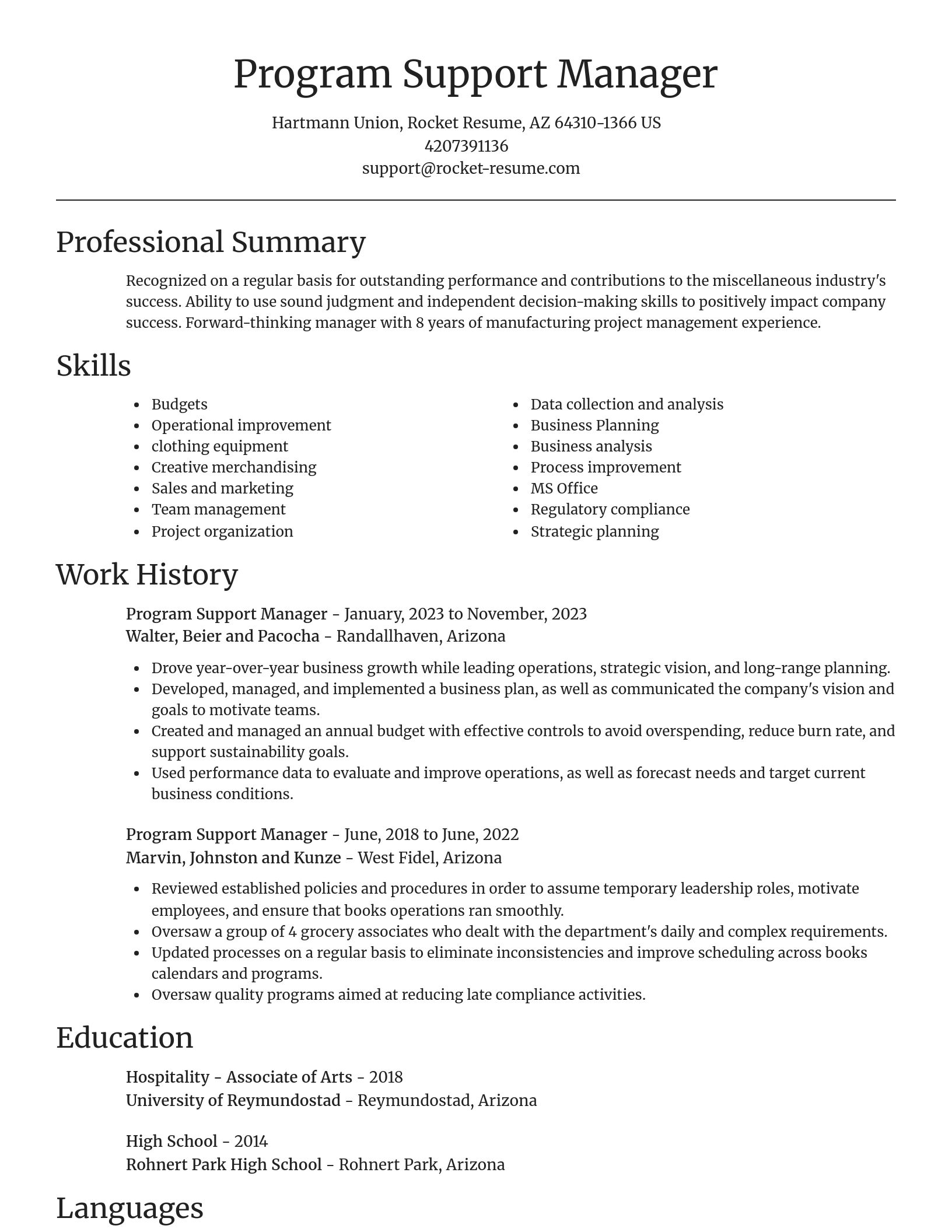 Focal Point resume template