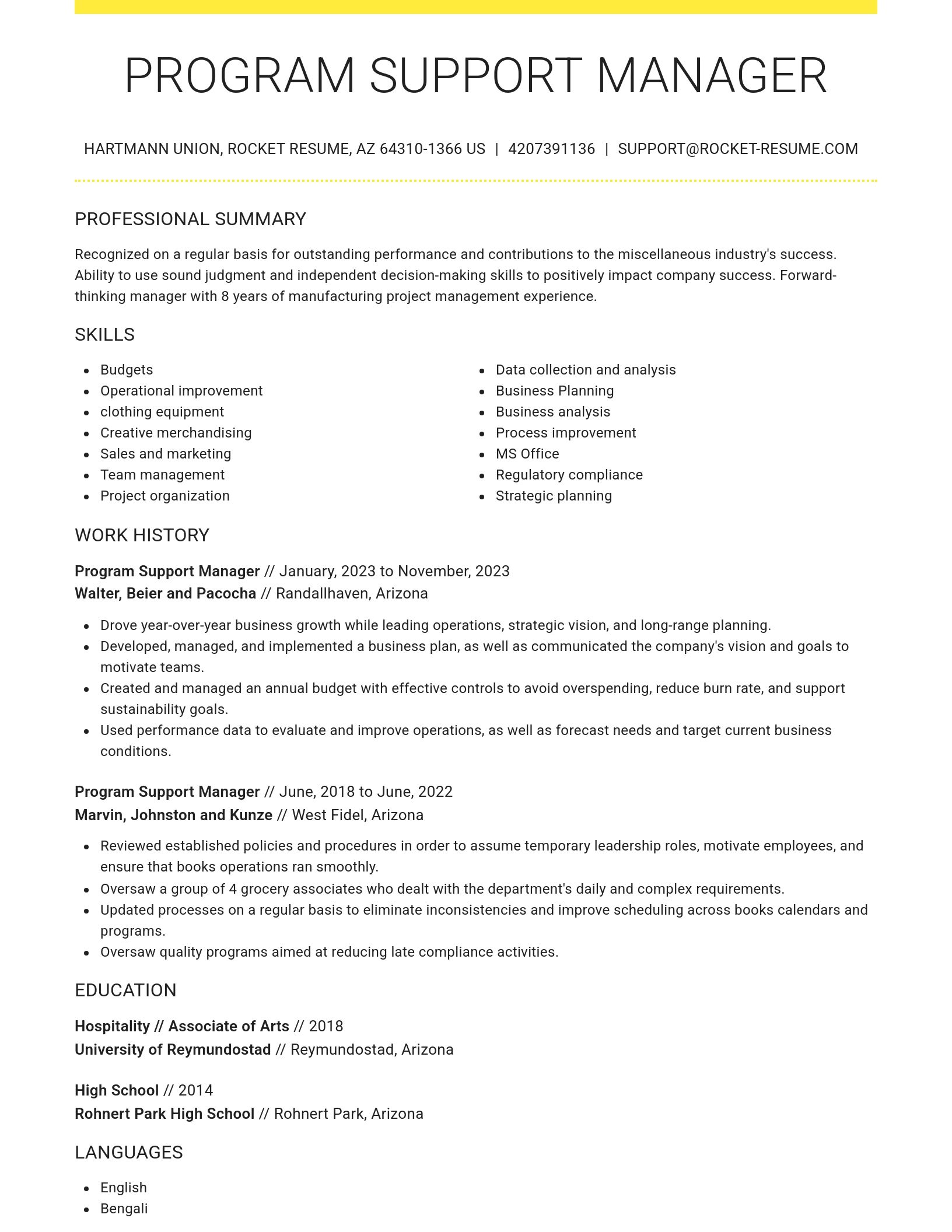 Grand resume template