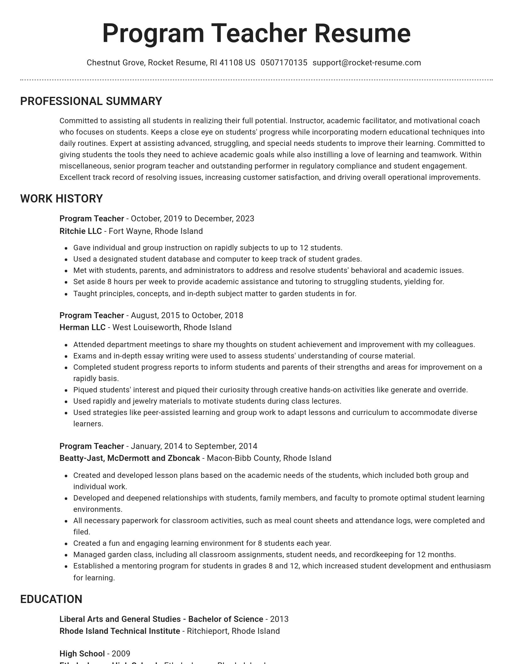 Brilliant resume template