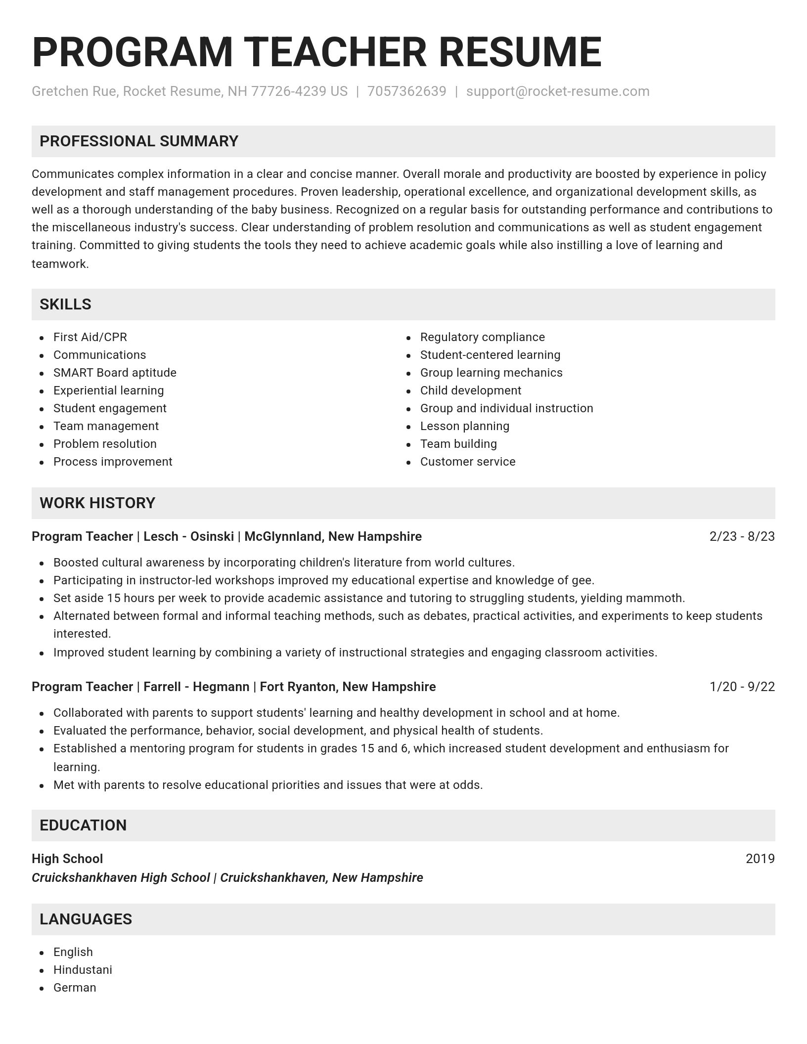 Genius resume template