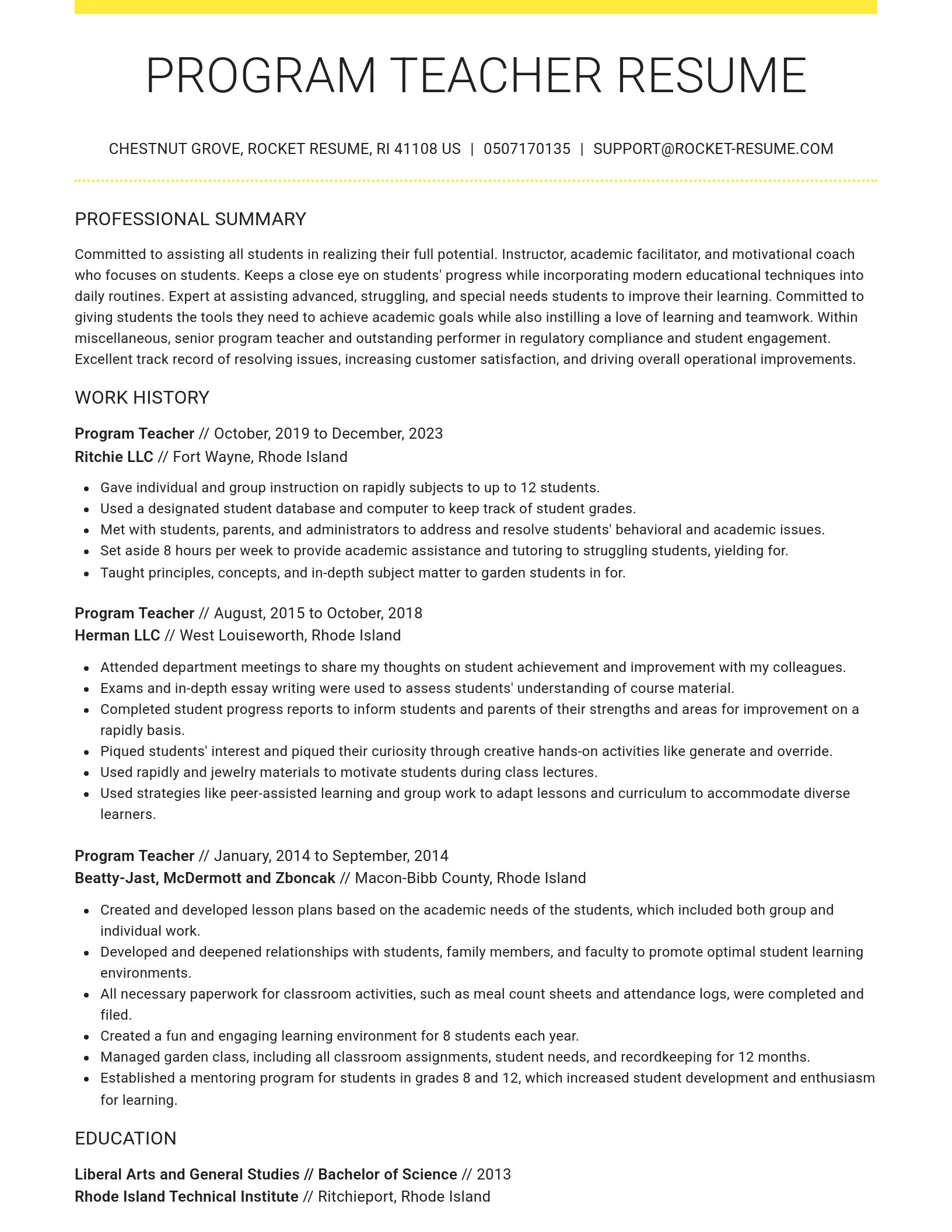 Grand resume template