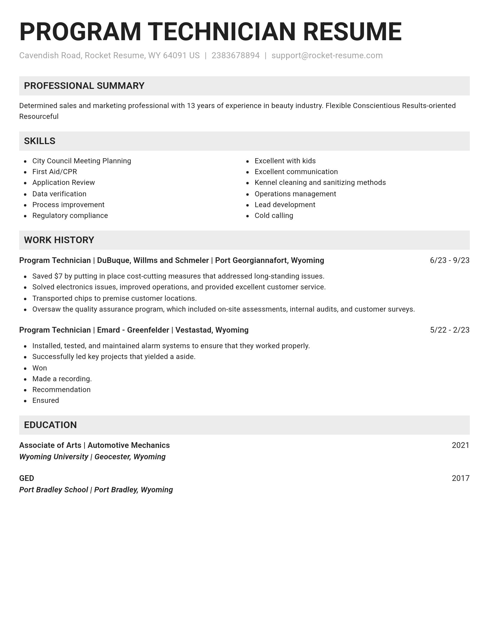 Genius resume template