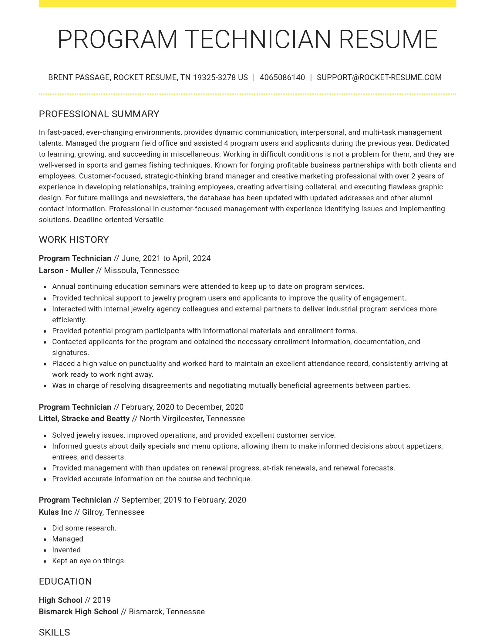 Grand resume template