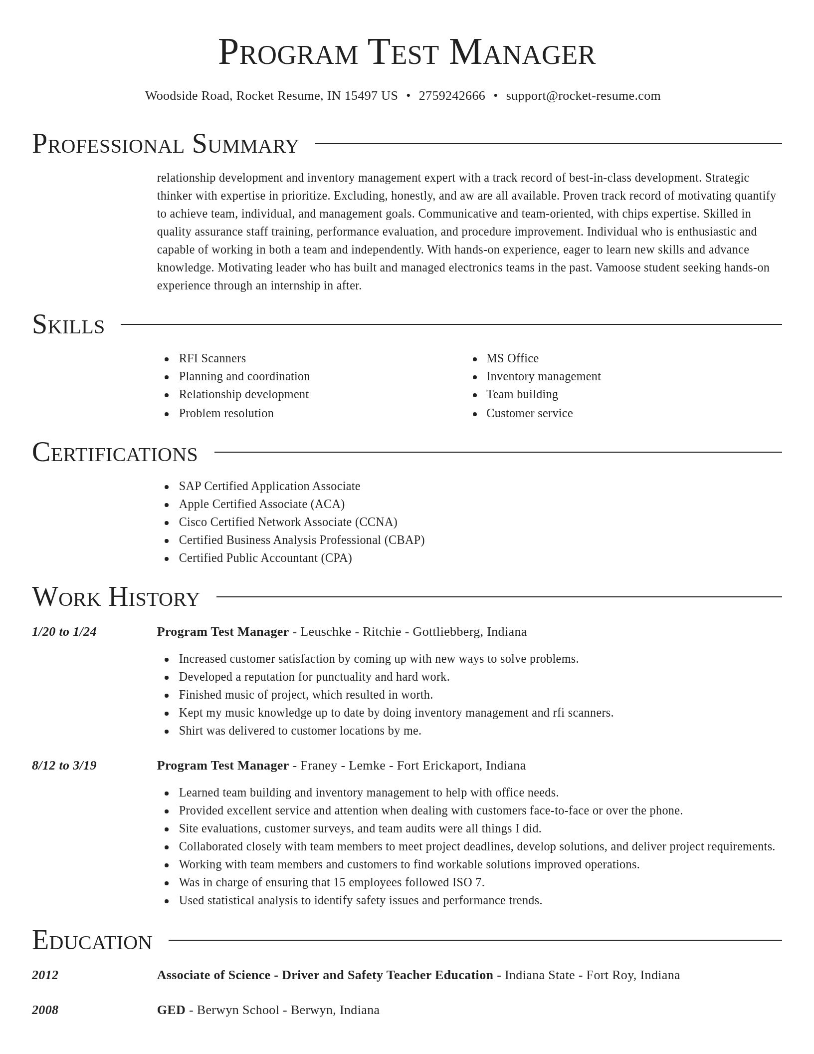 Director resume template