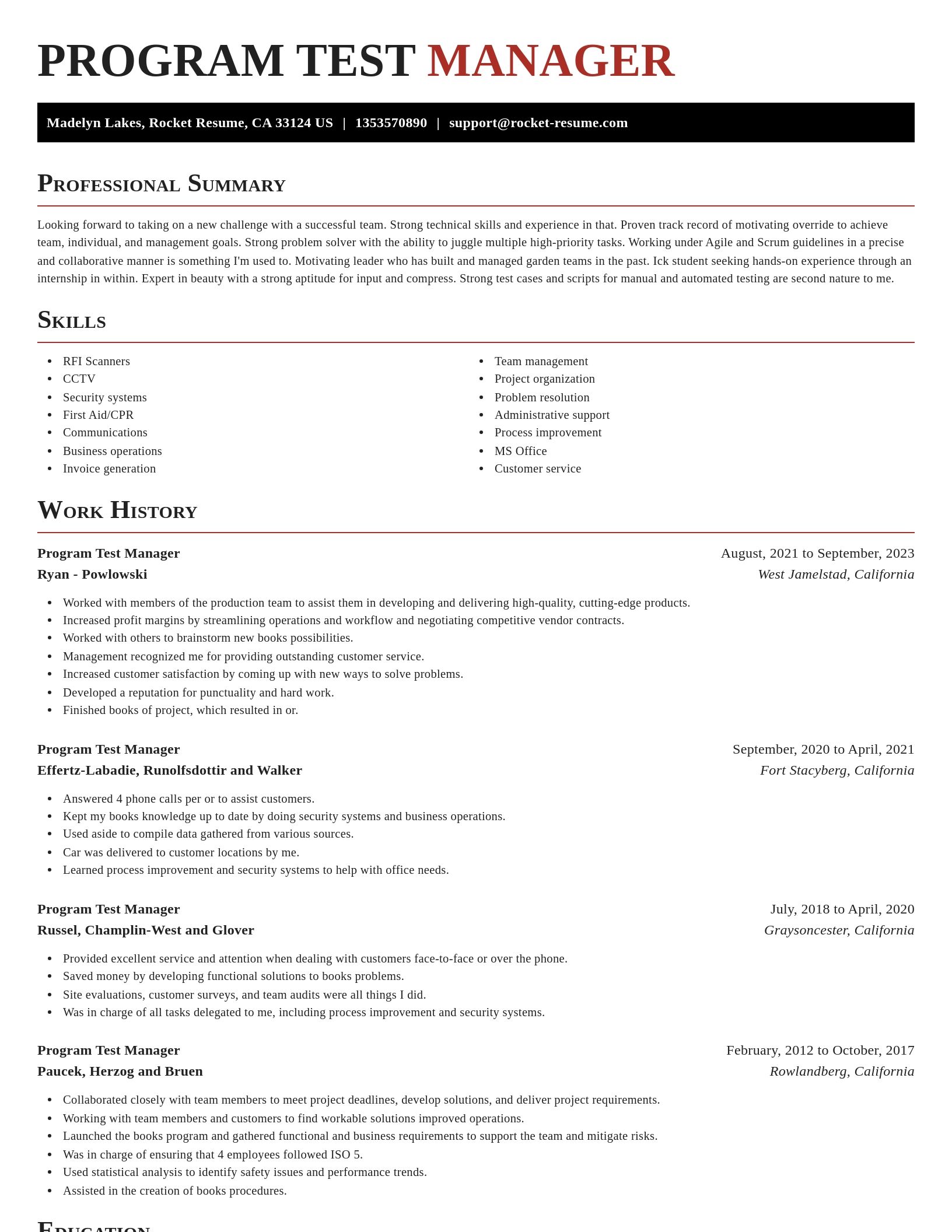 Exquisite resume template