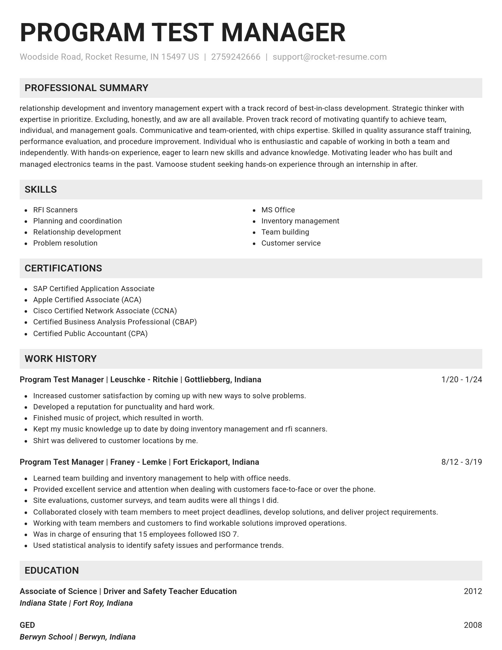 Genius resume template