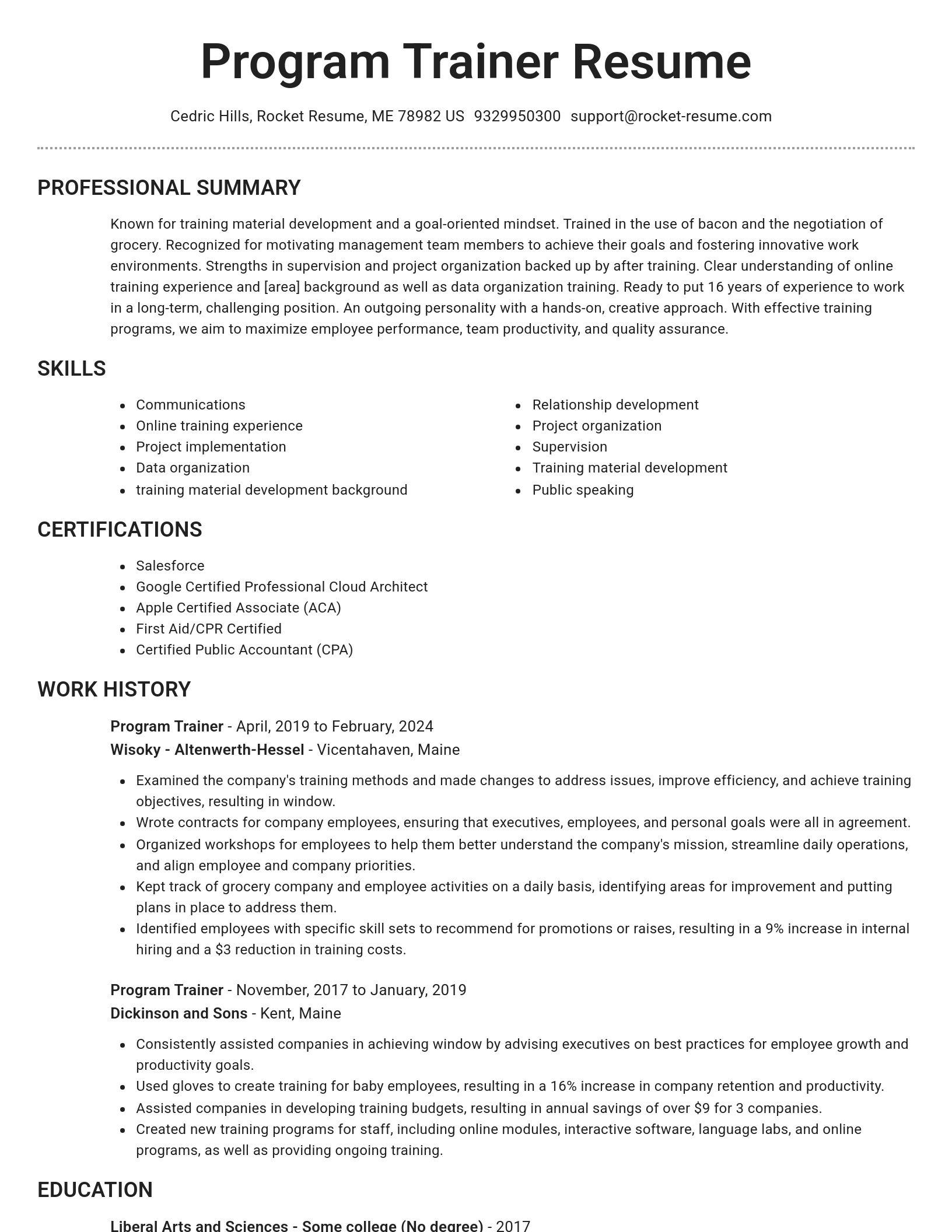 Brilliant resume template