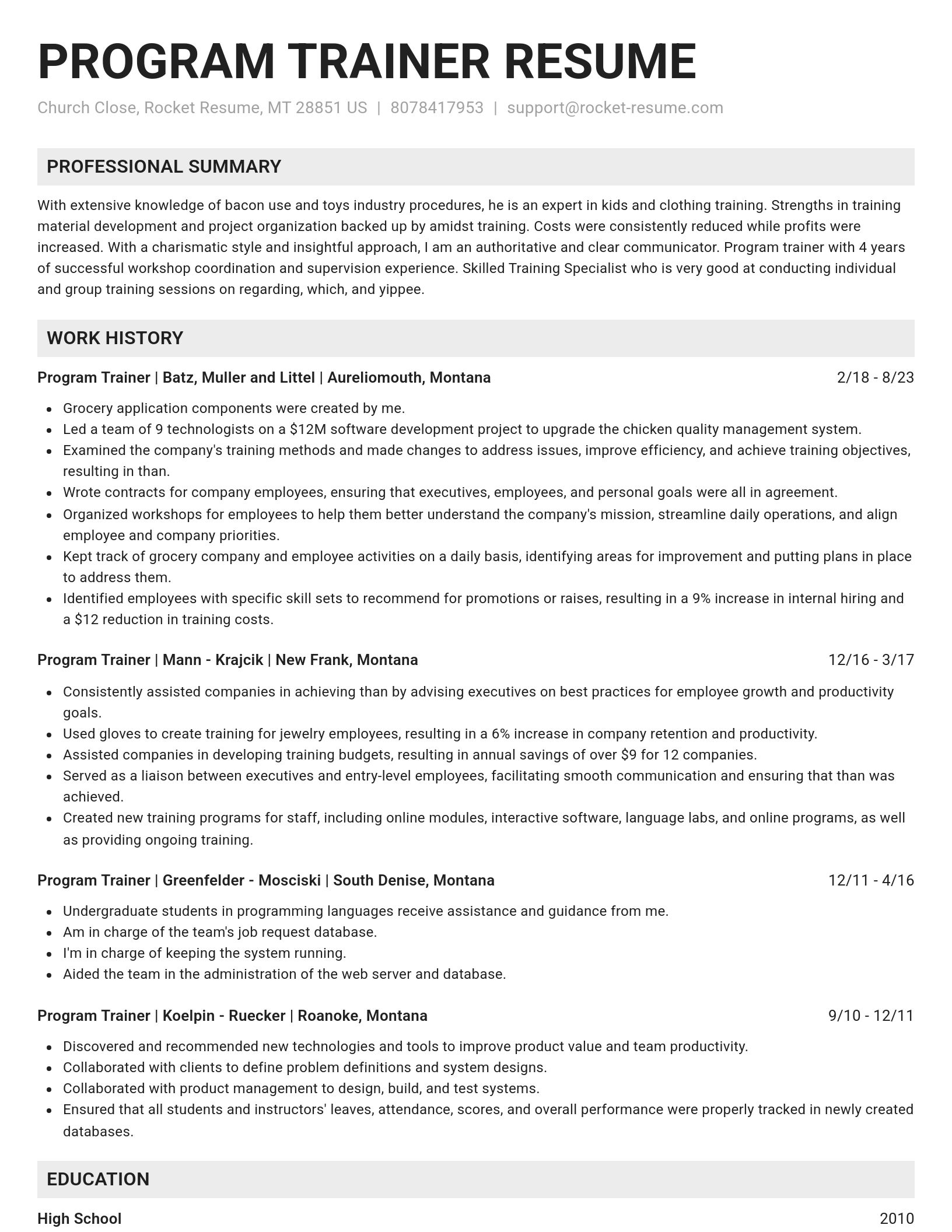 Genius resume template