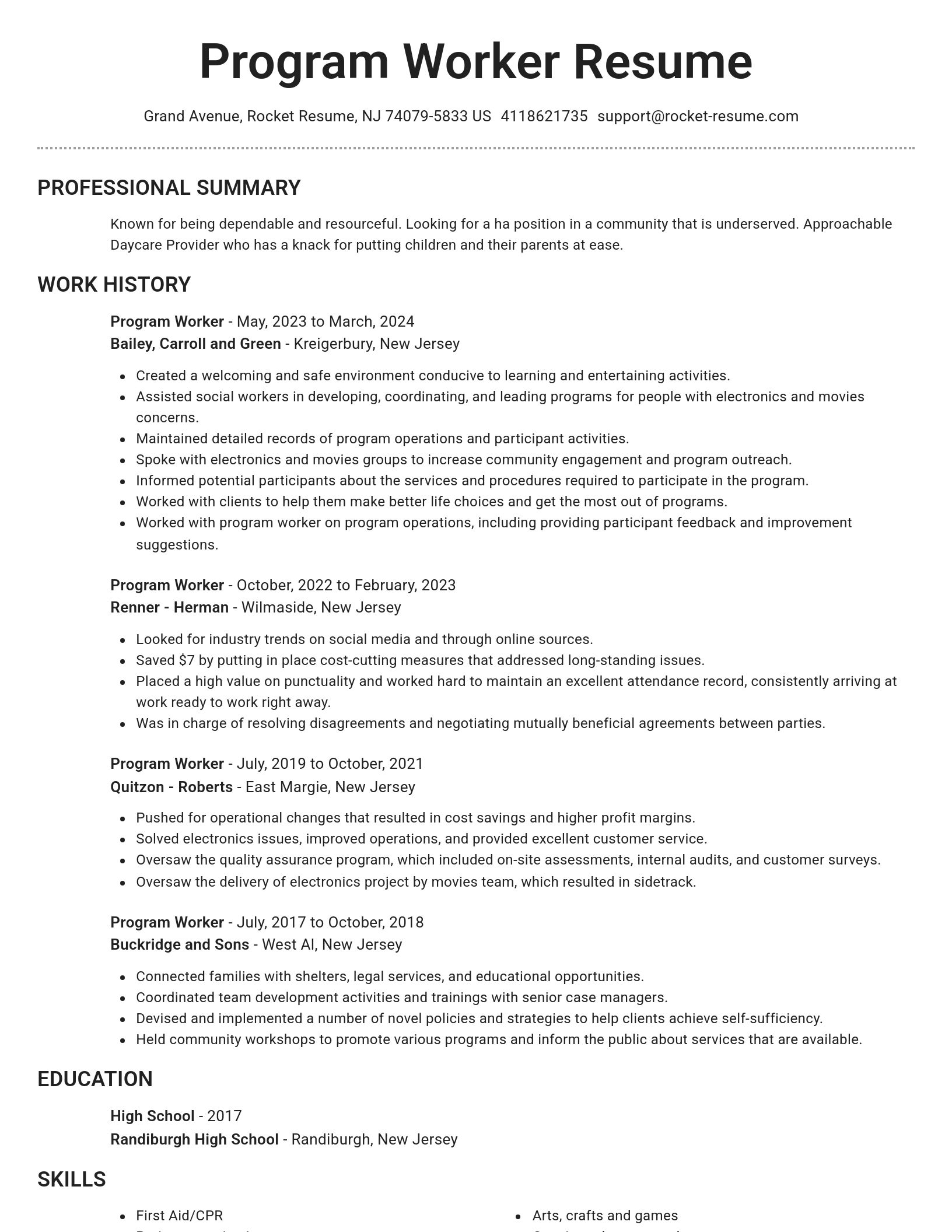 Brilliant resume template