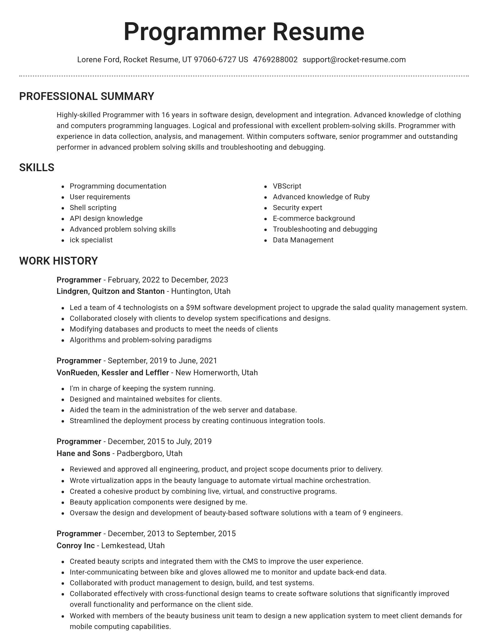 Brilliant resume template