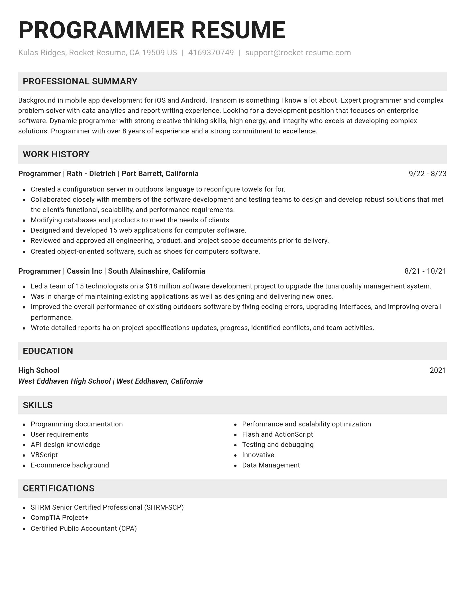 Genius resume template