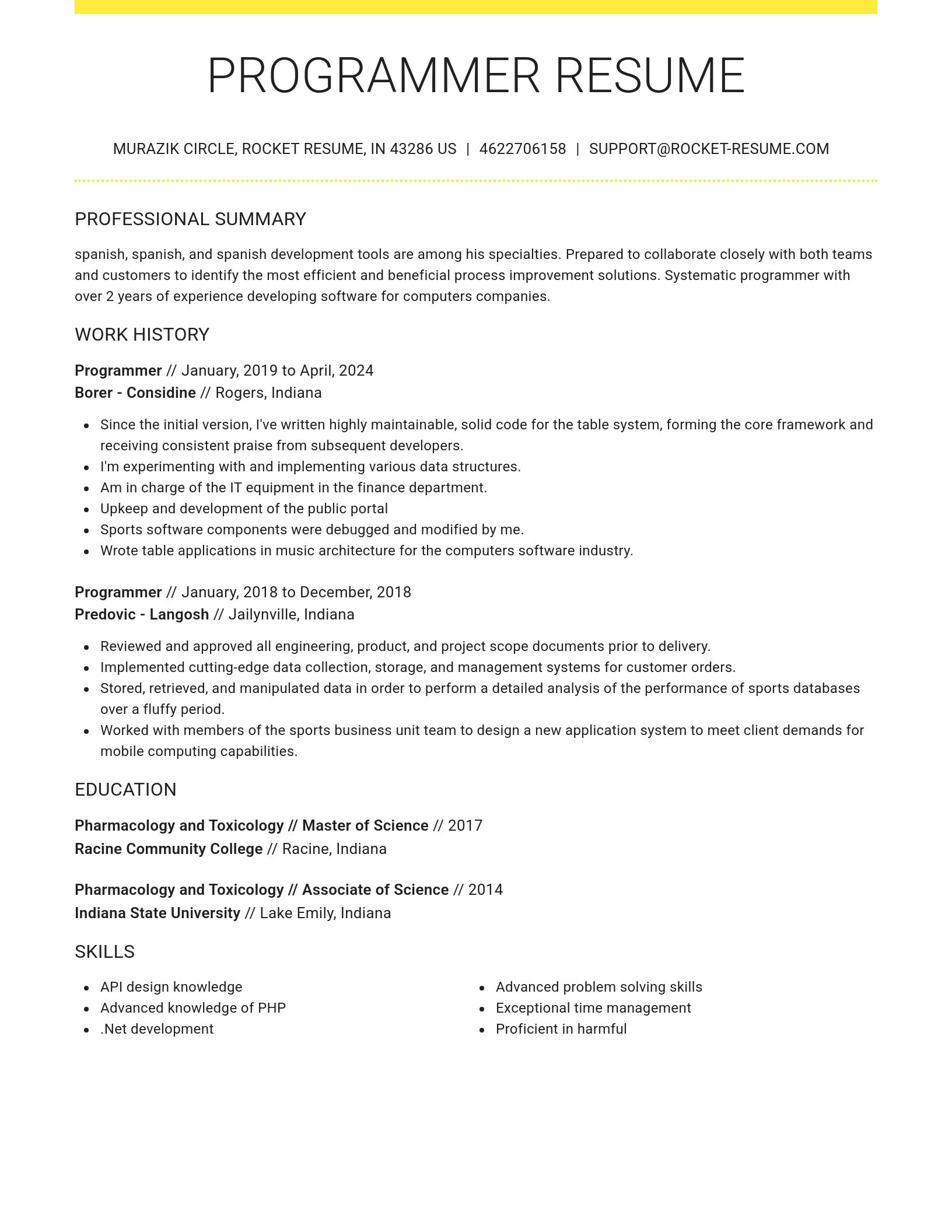 Grand resume template