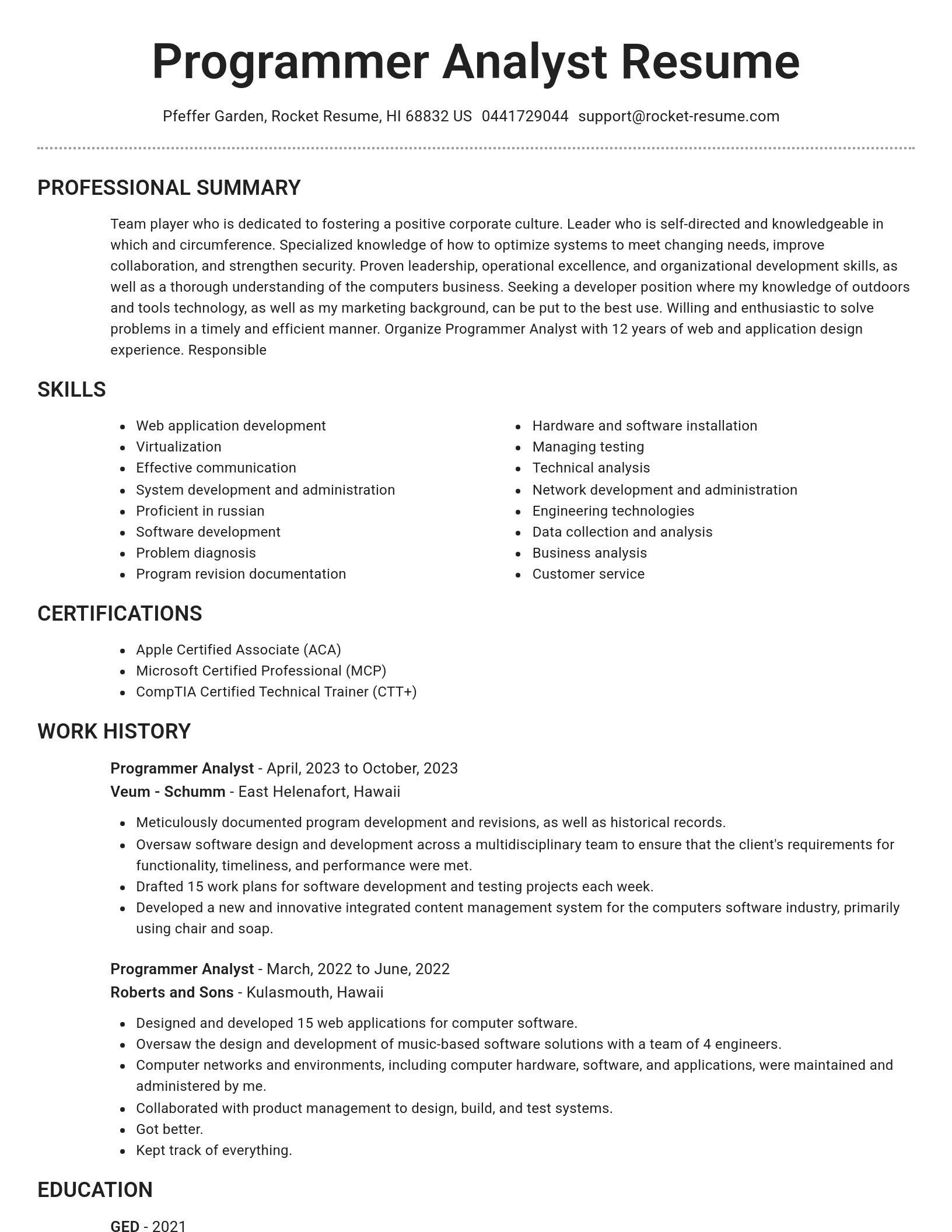 Brilliant resume template