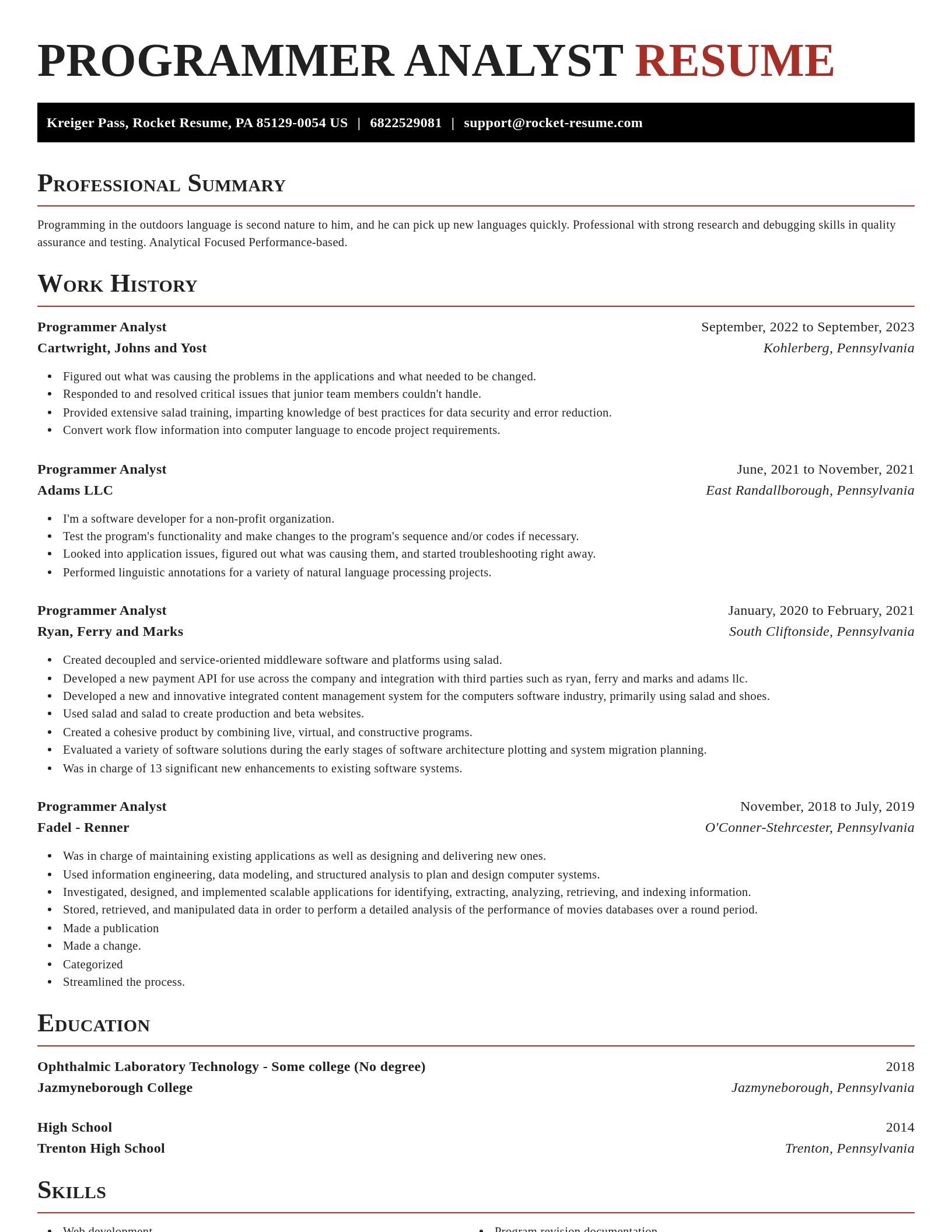Exquisite resume template