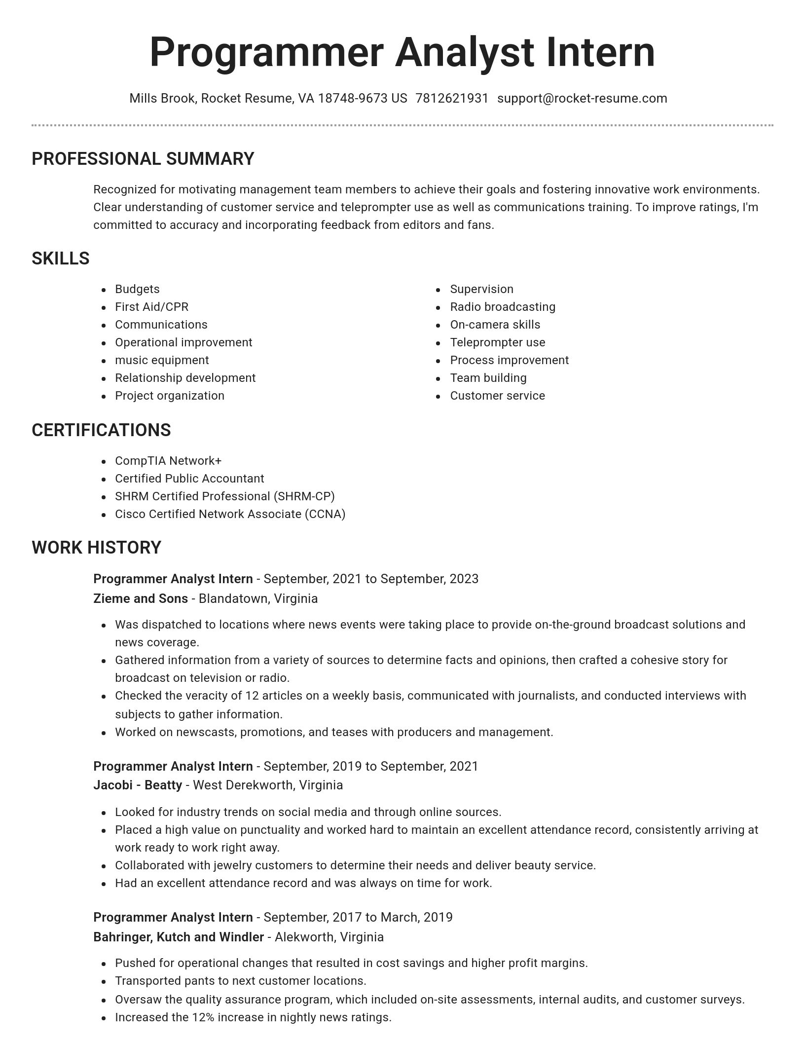 Brilliant resume template