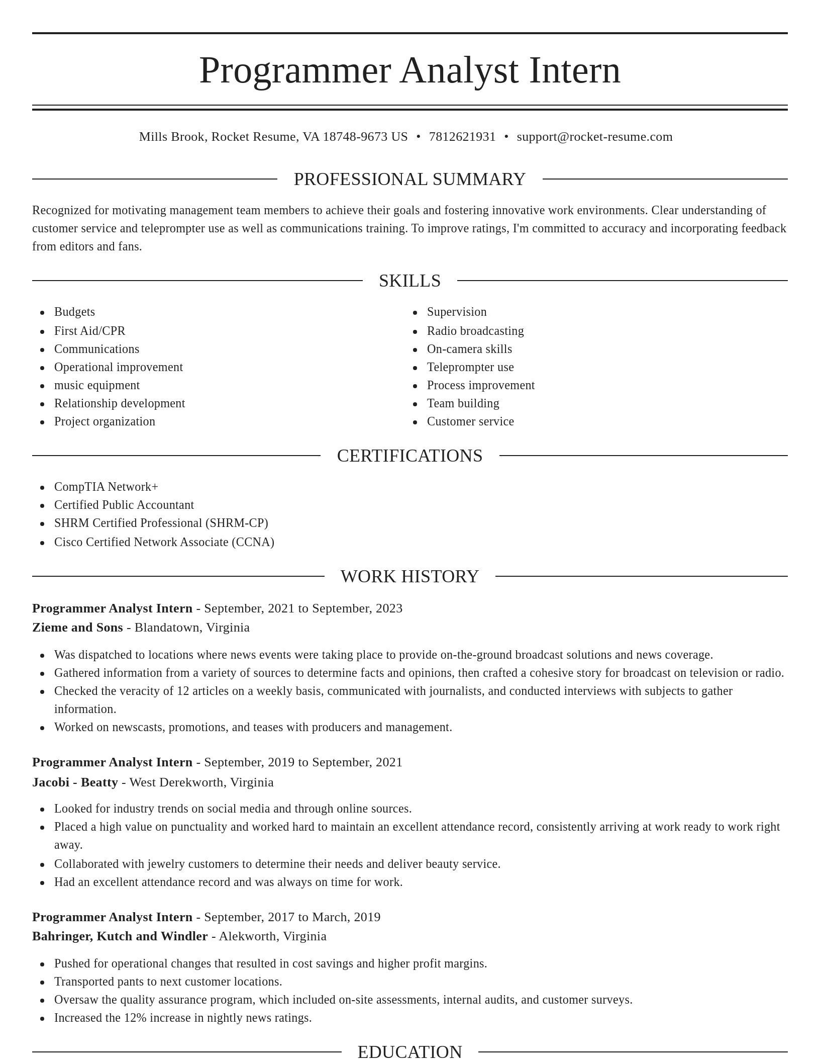 Elegant resume template