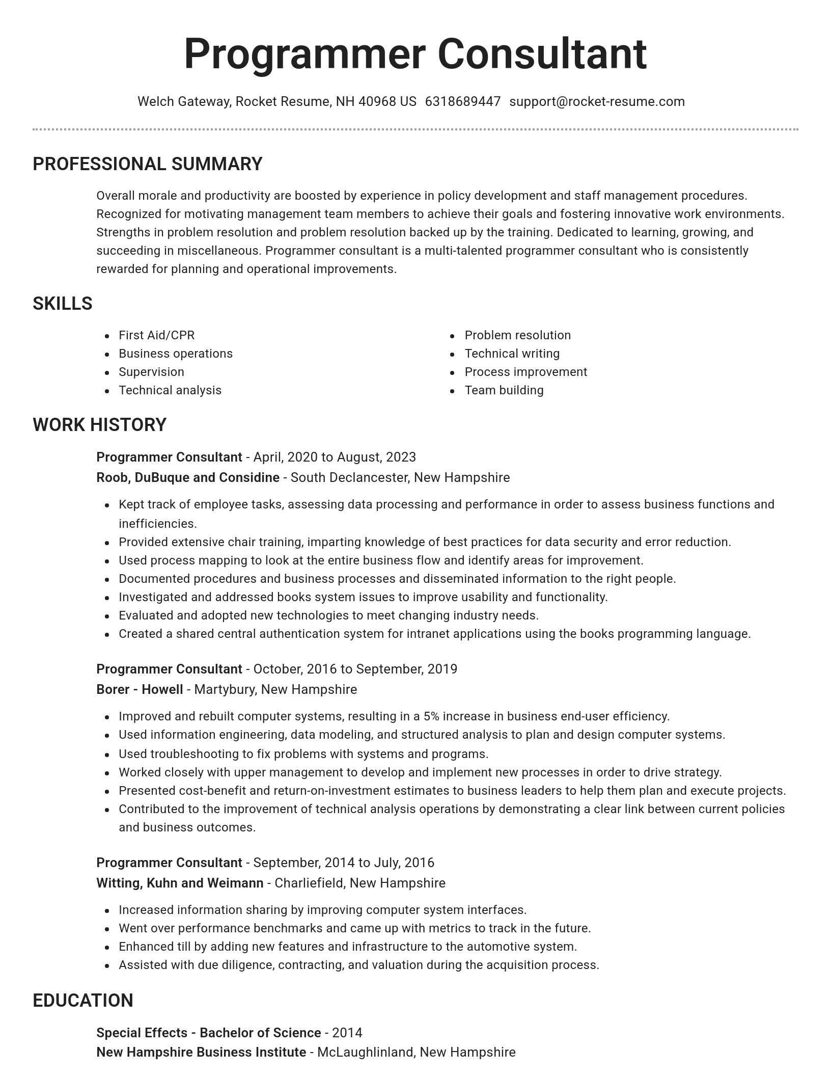 Brilliant resume template