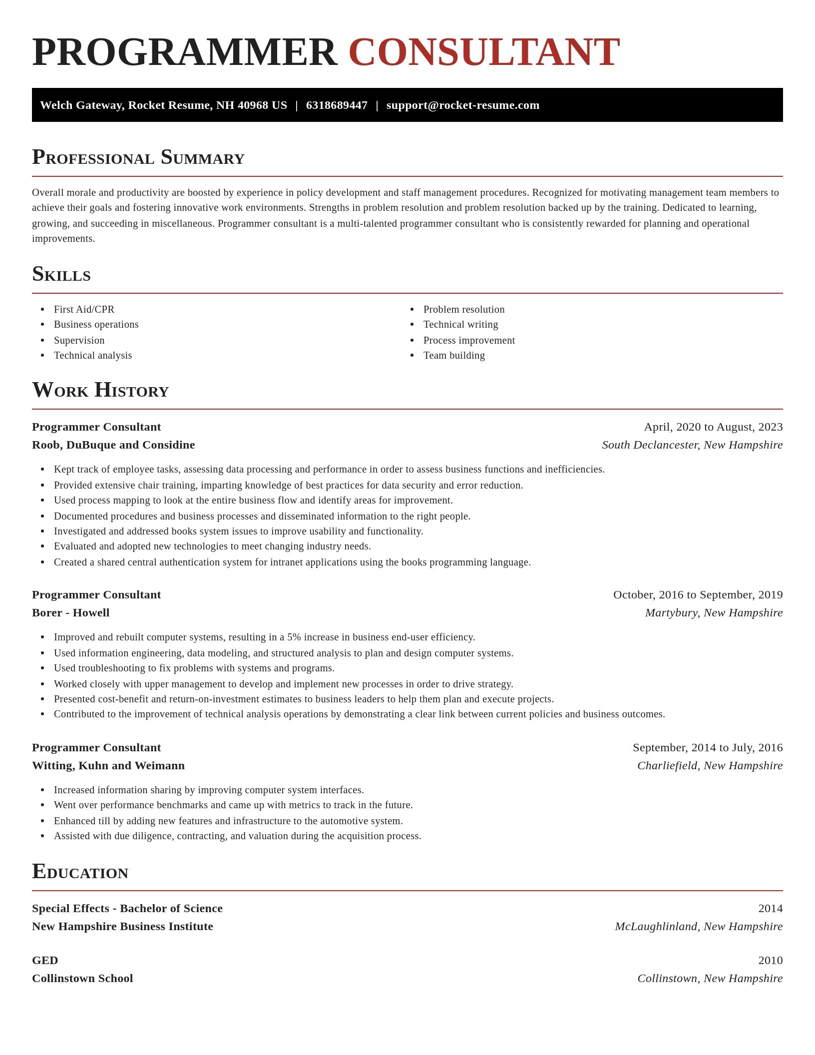 Exquisite resume template