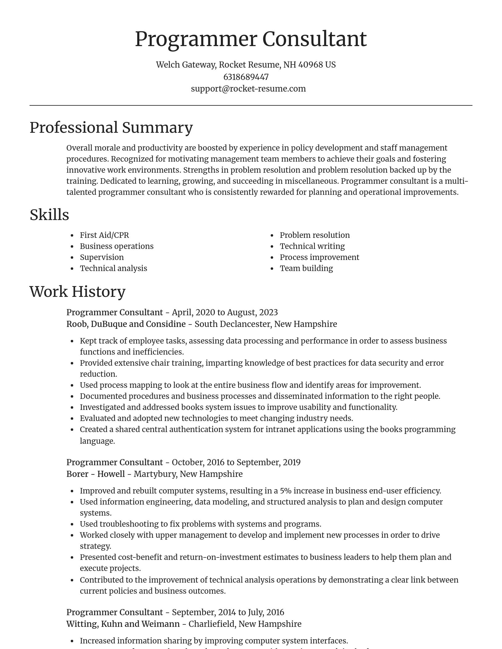Focal Point resume template