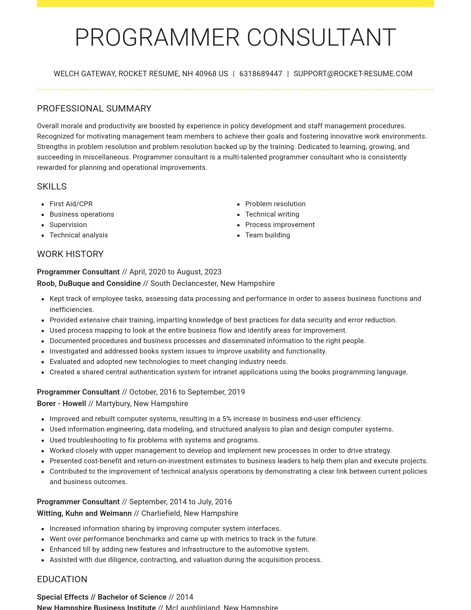 Grand resume template