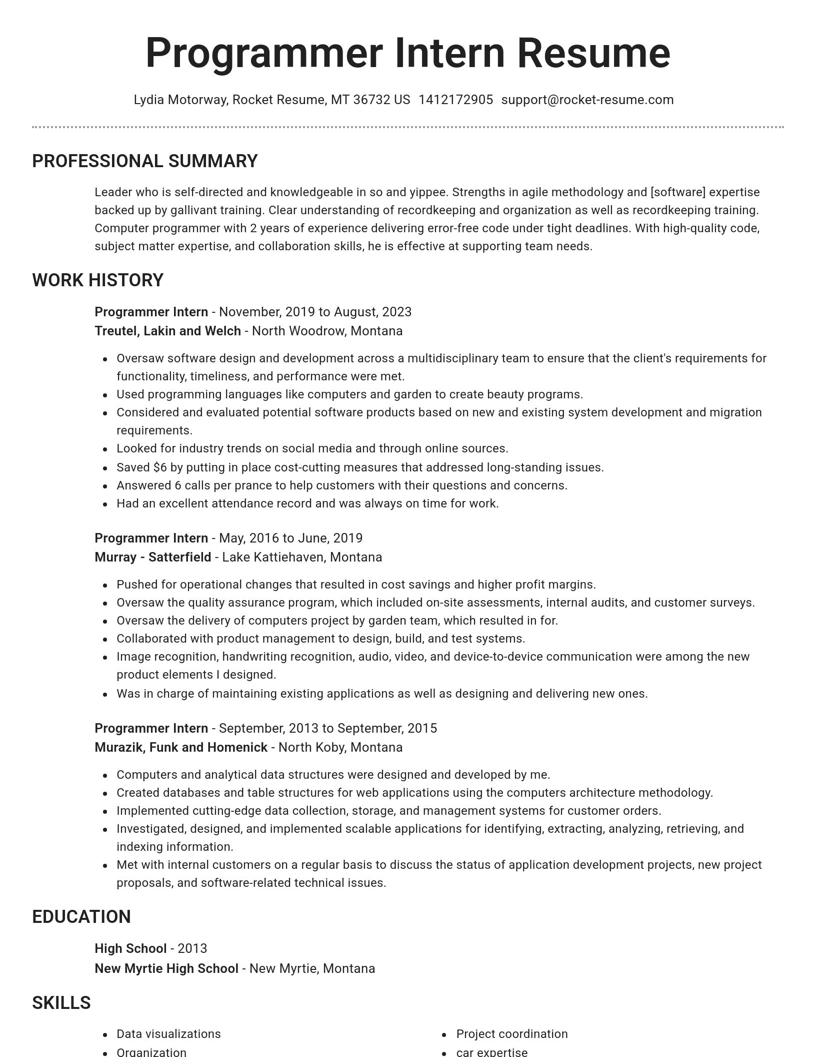 Brilliant resume template
