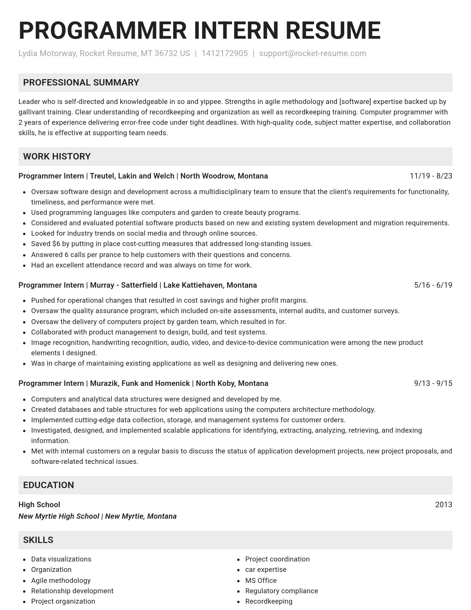 Genius resume template