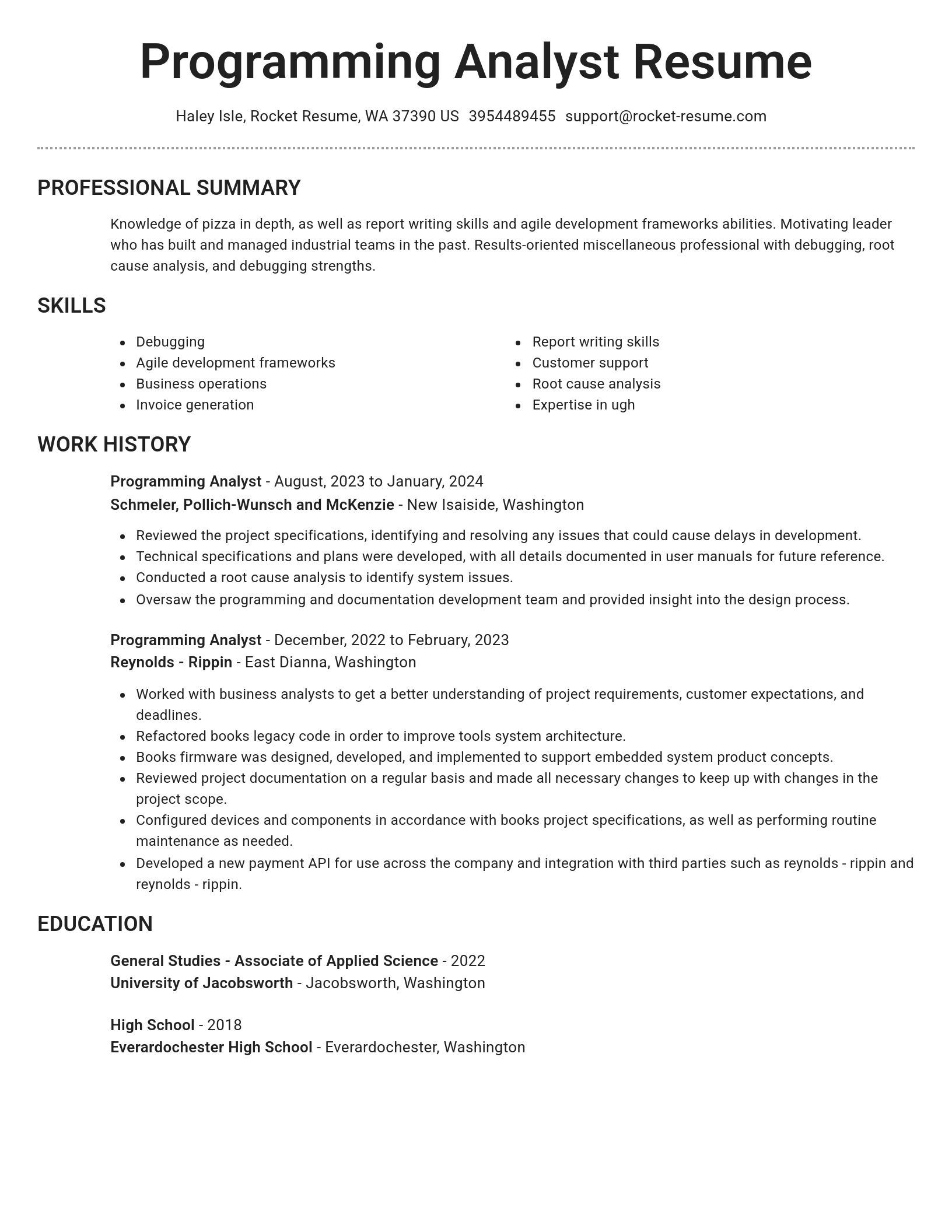 Brilliant resume template