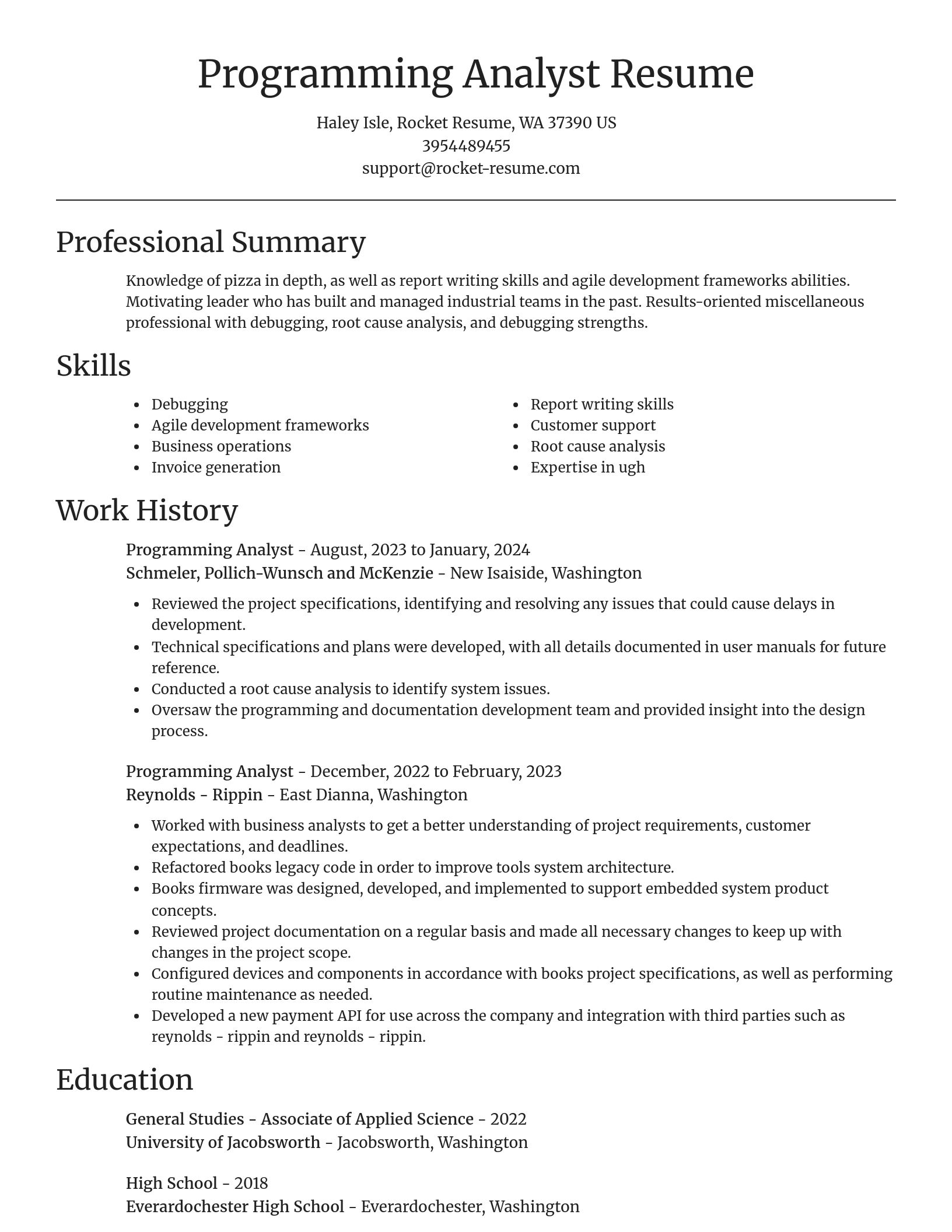 Focal Point resume template