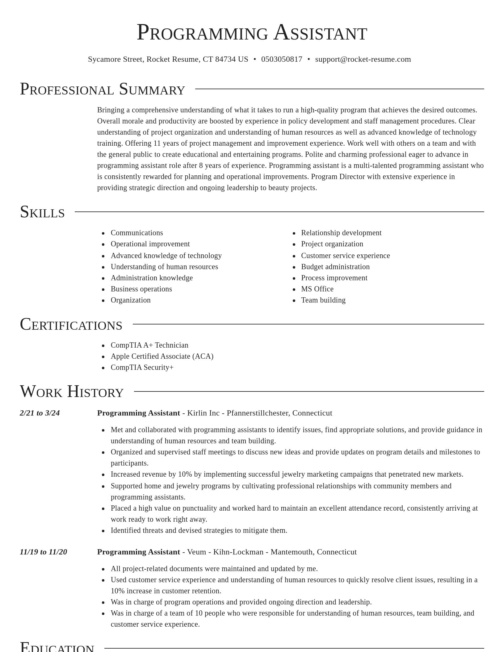 Director resume template