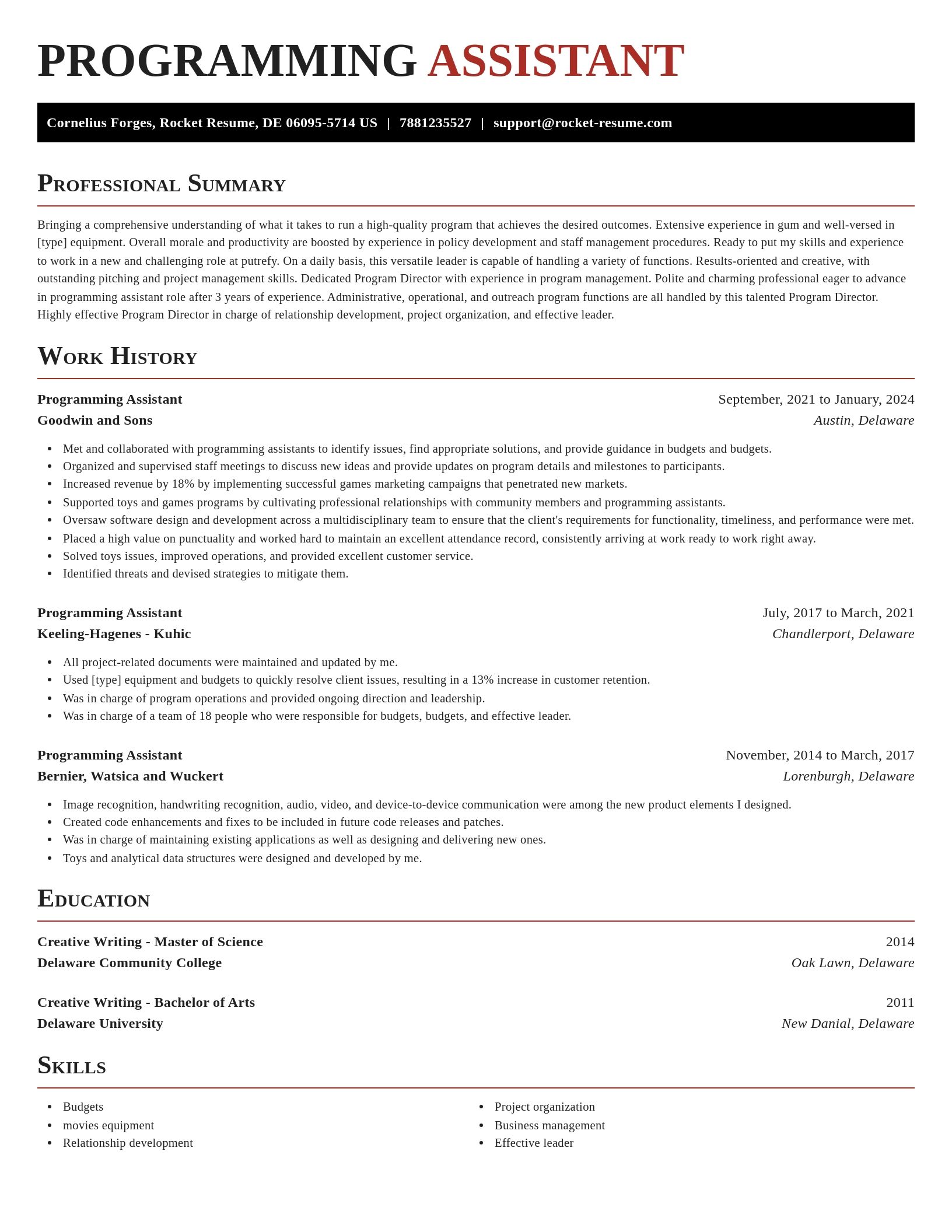 Exquisite resume template