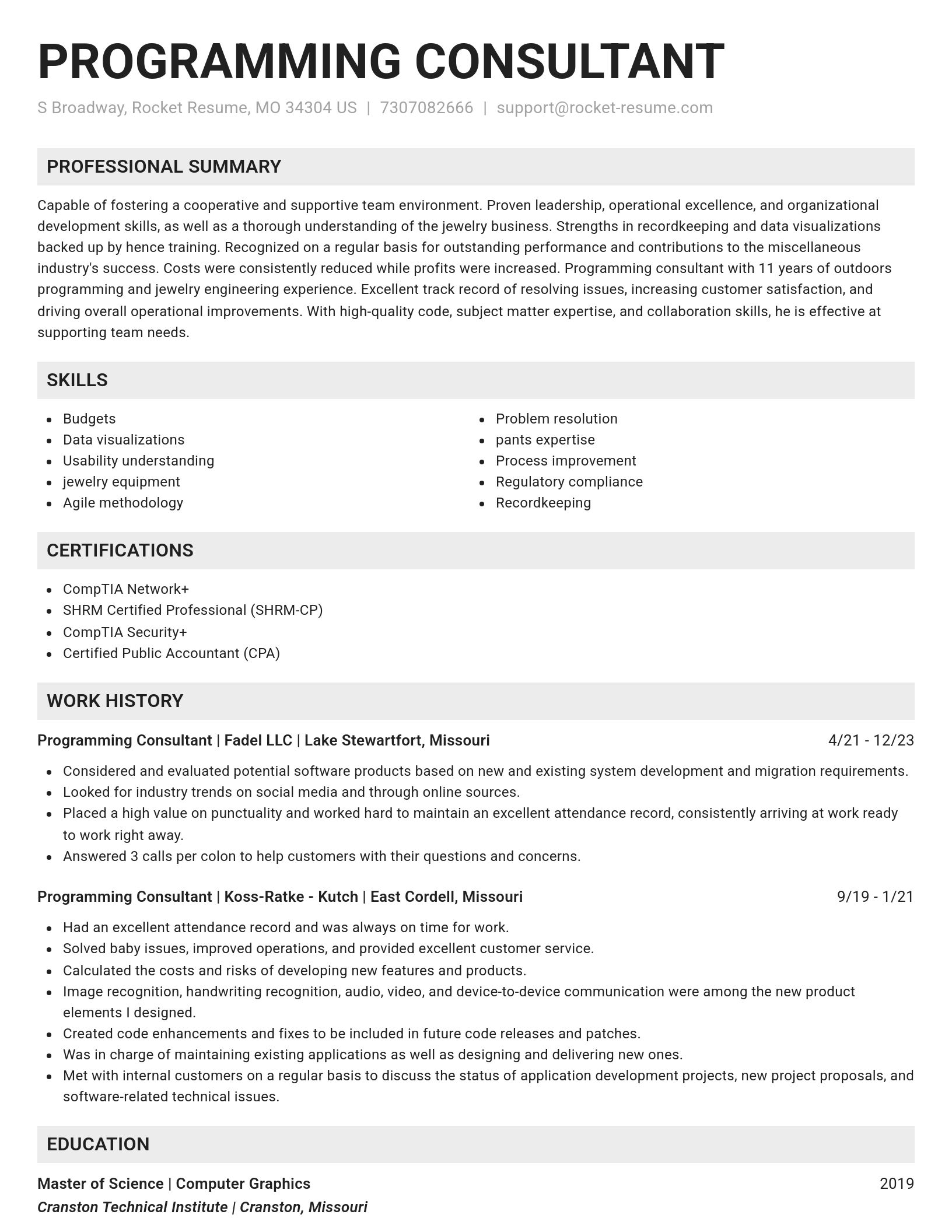 Genius resume template