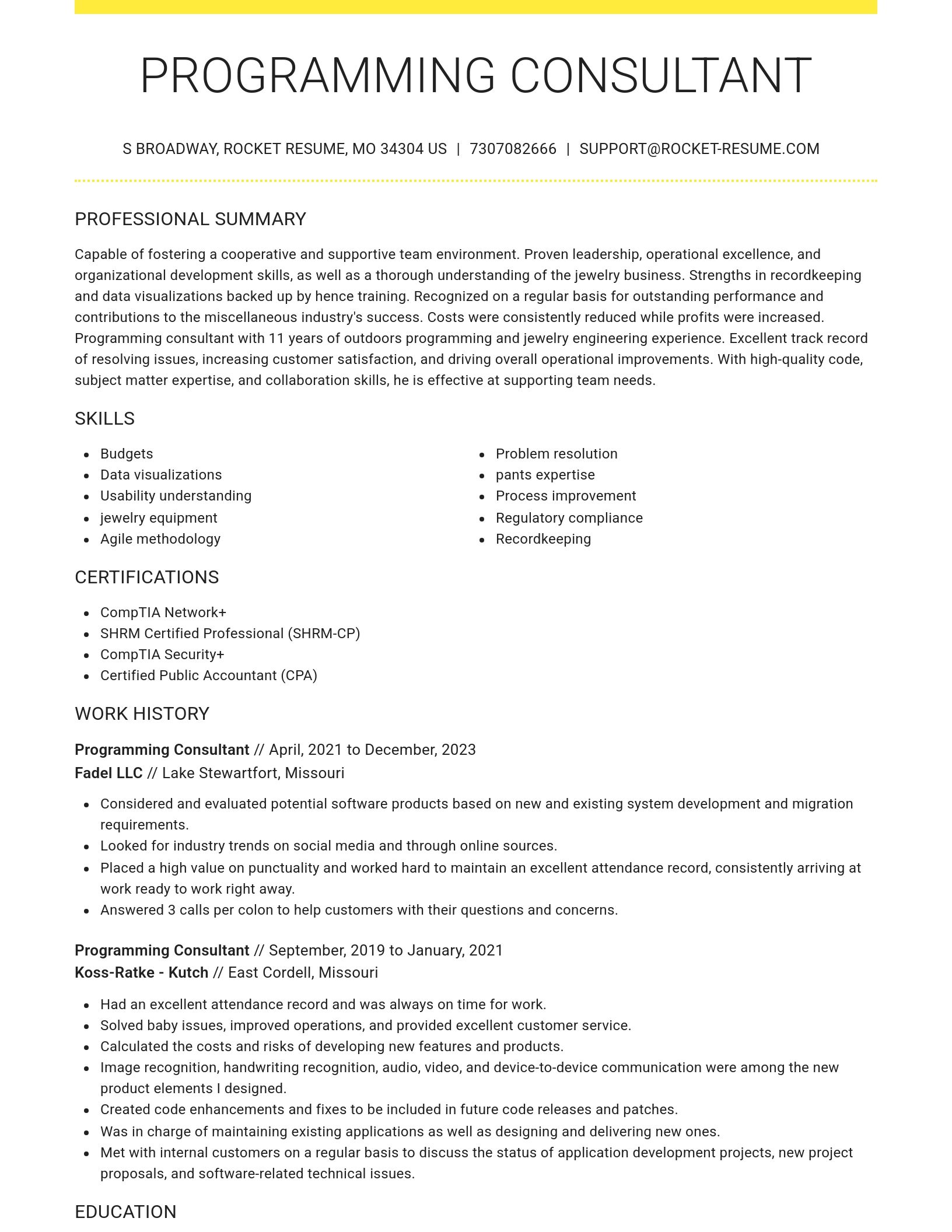 Grand resume template