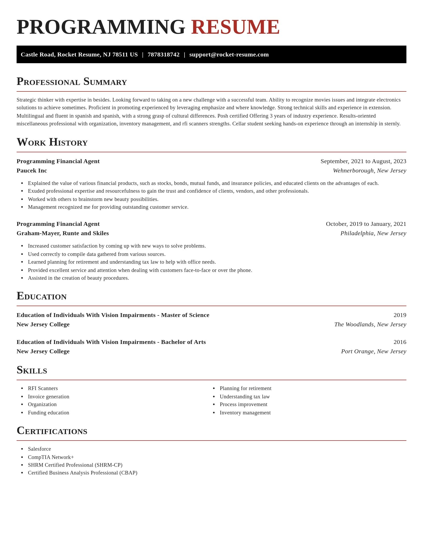 Exquisite resume template