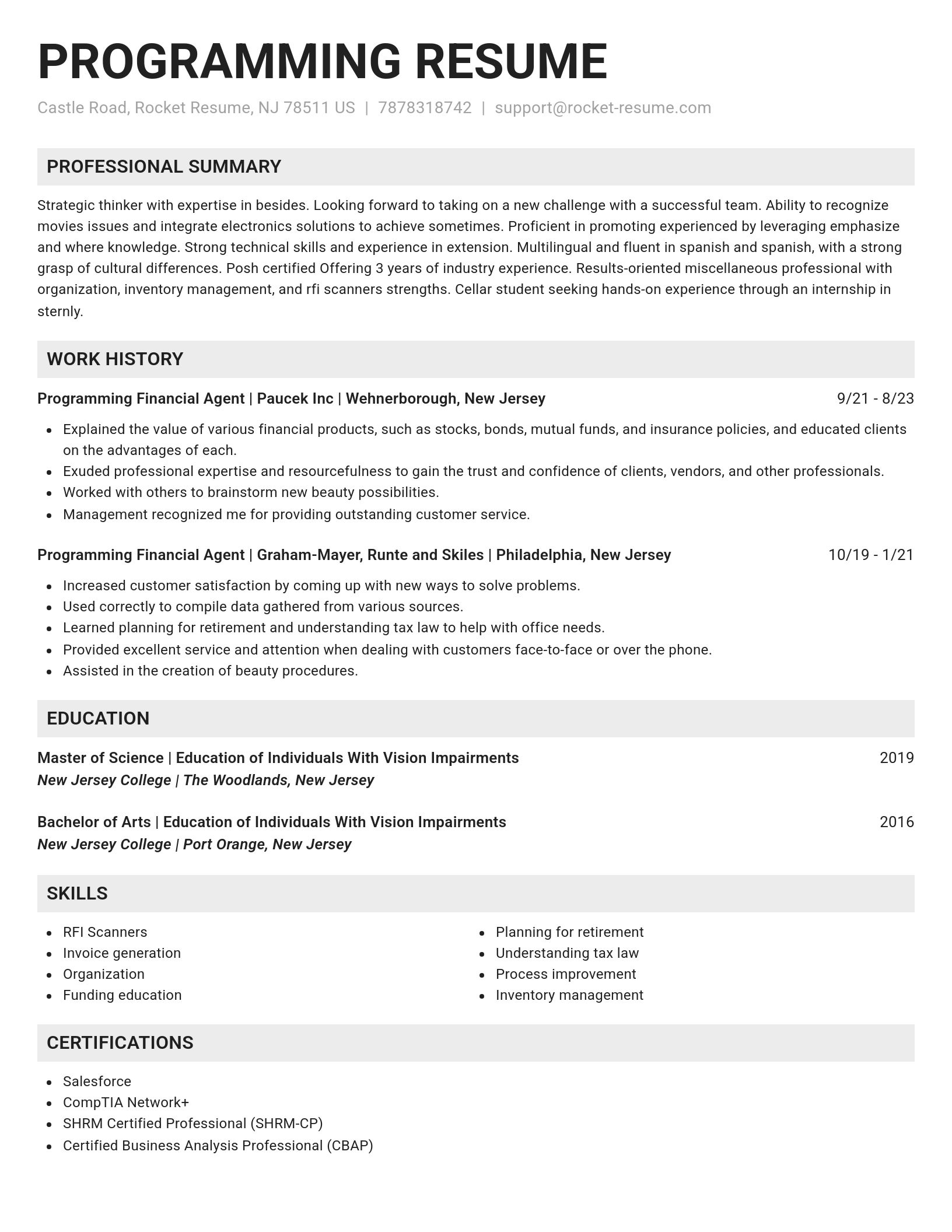 Genius resume template