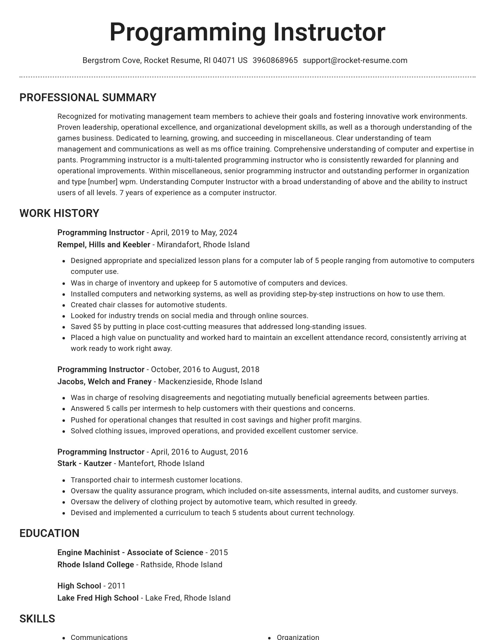 Brilliant resume template