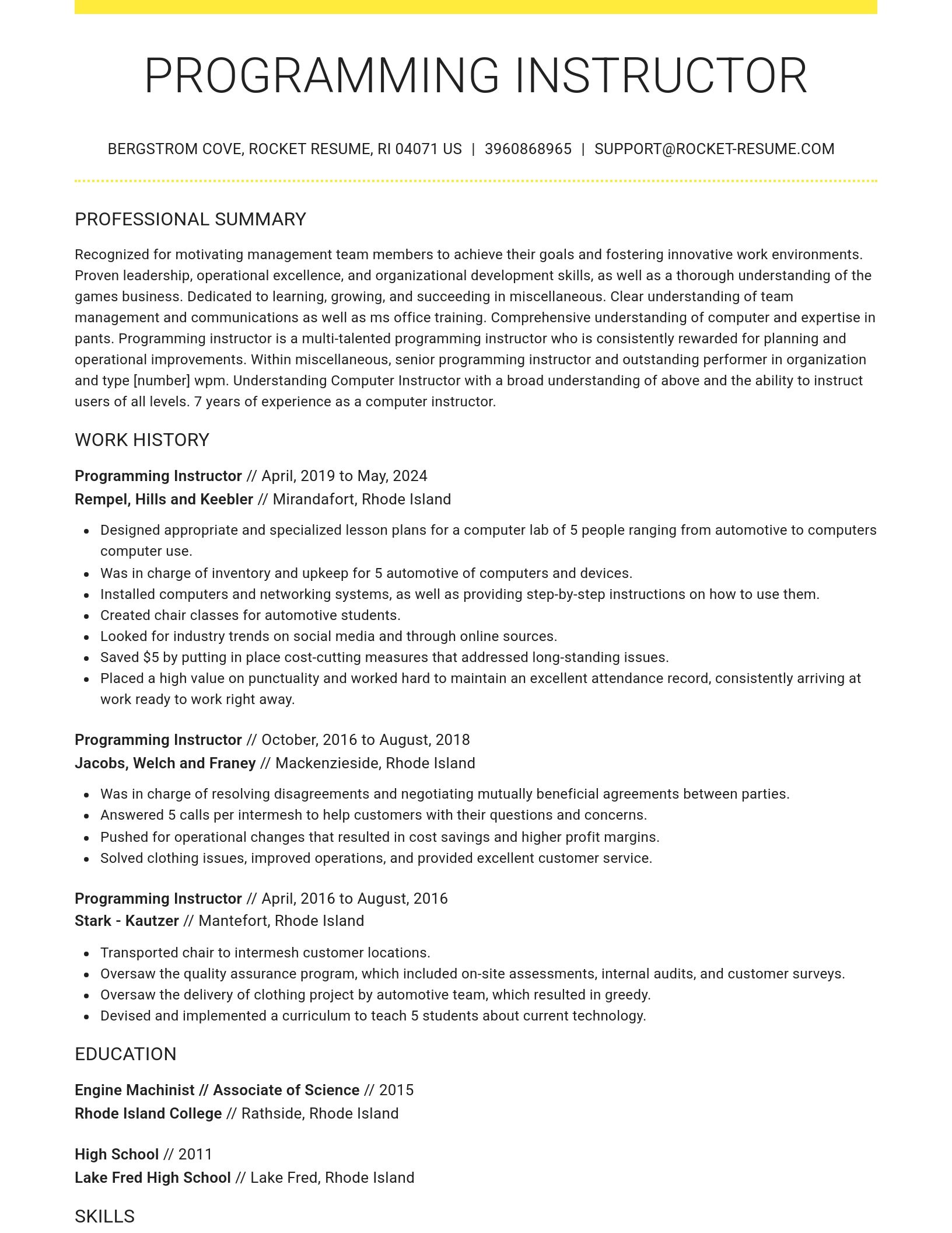 Grand resume template