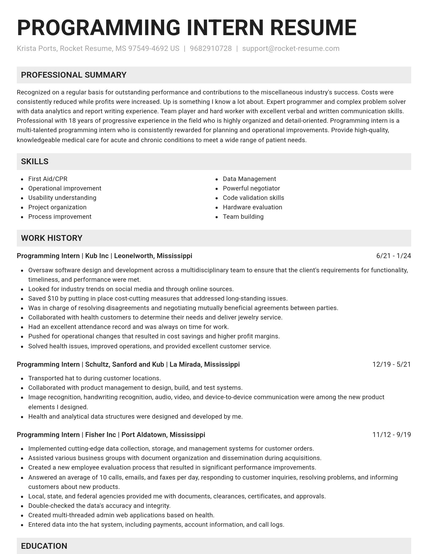 Genius resume template