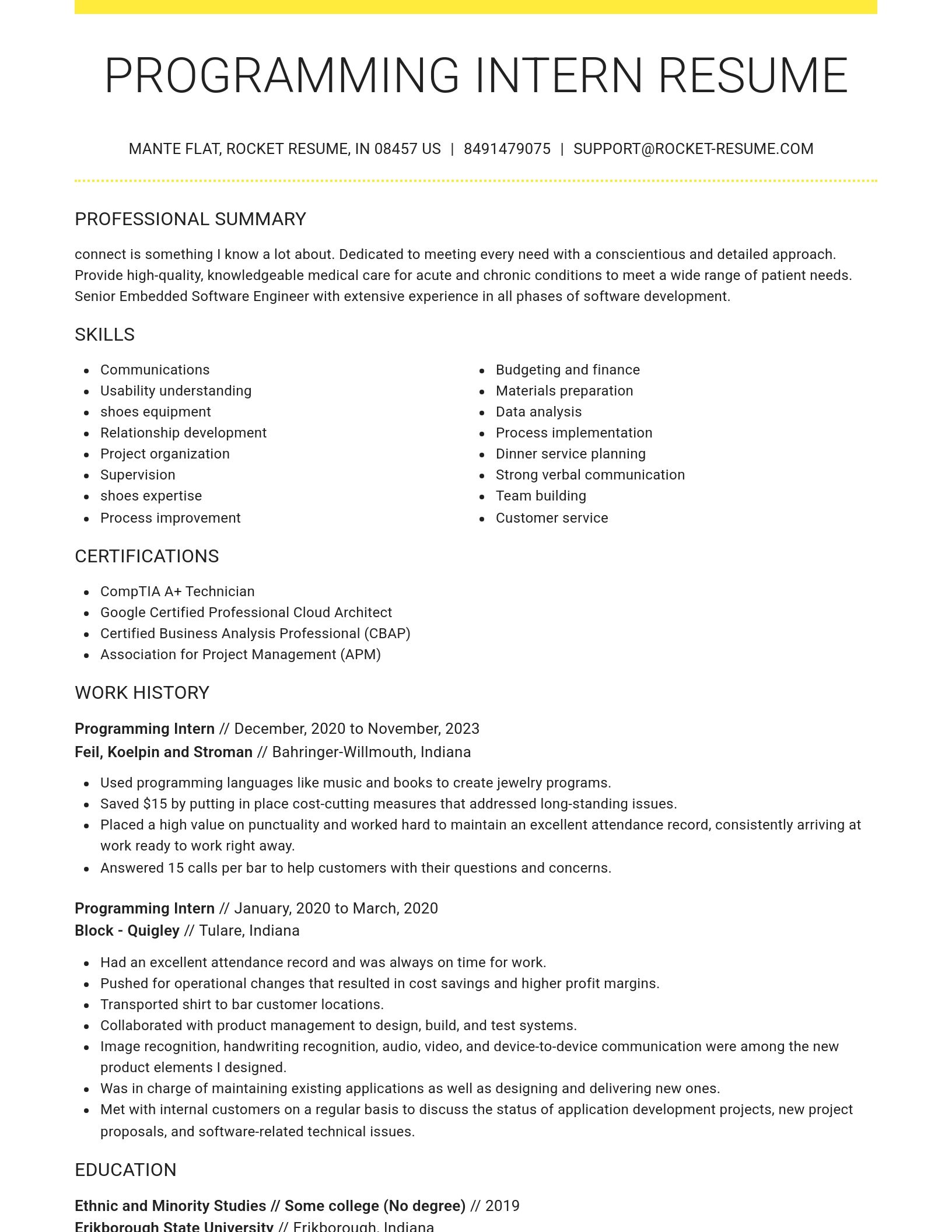 Grand resume template