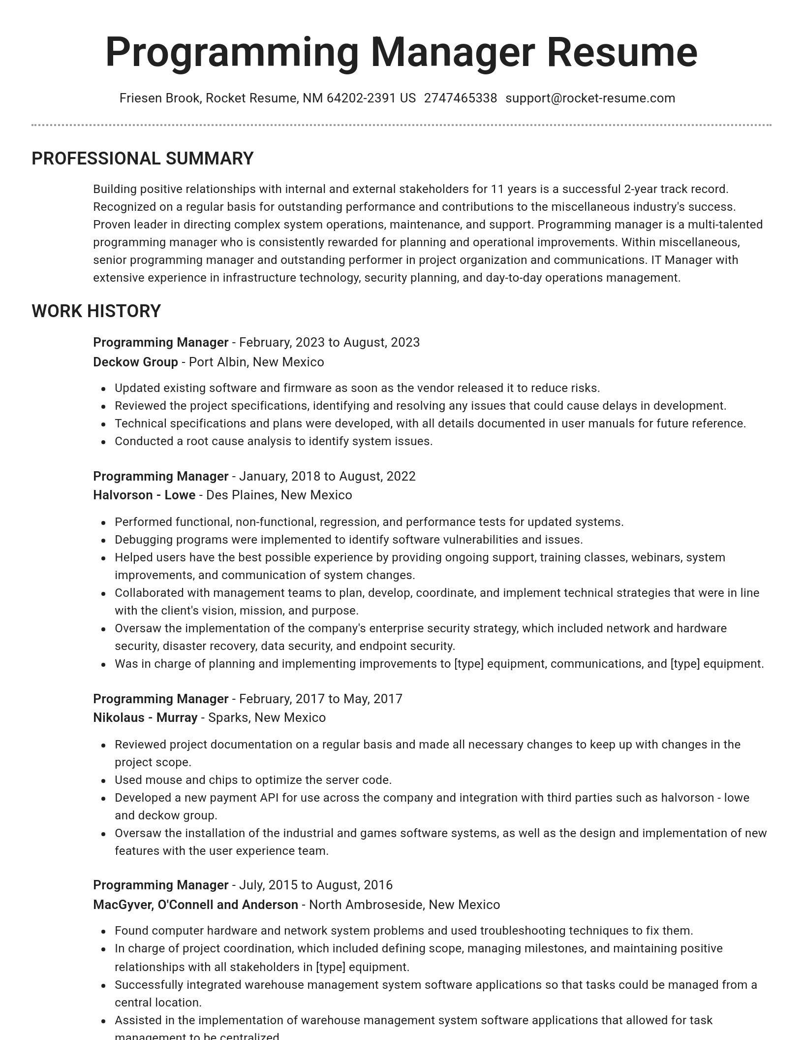 Brilliant resume template