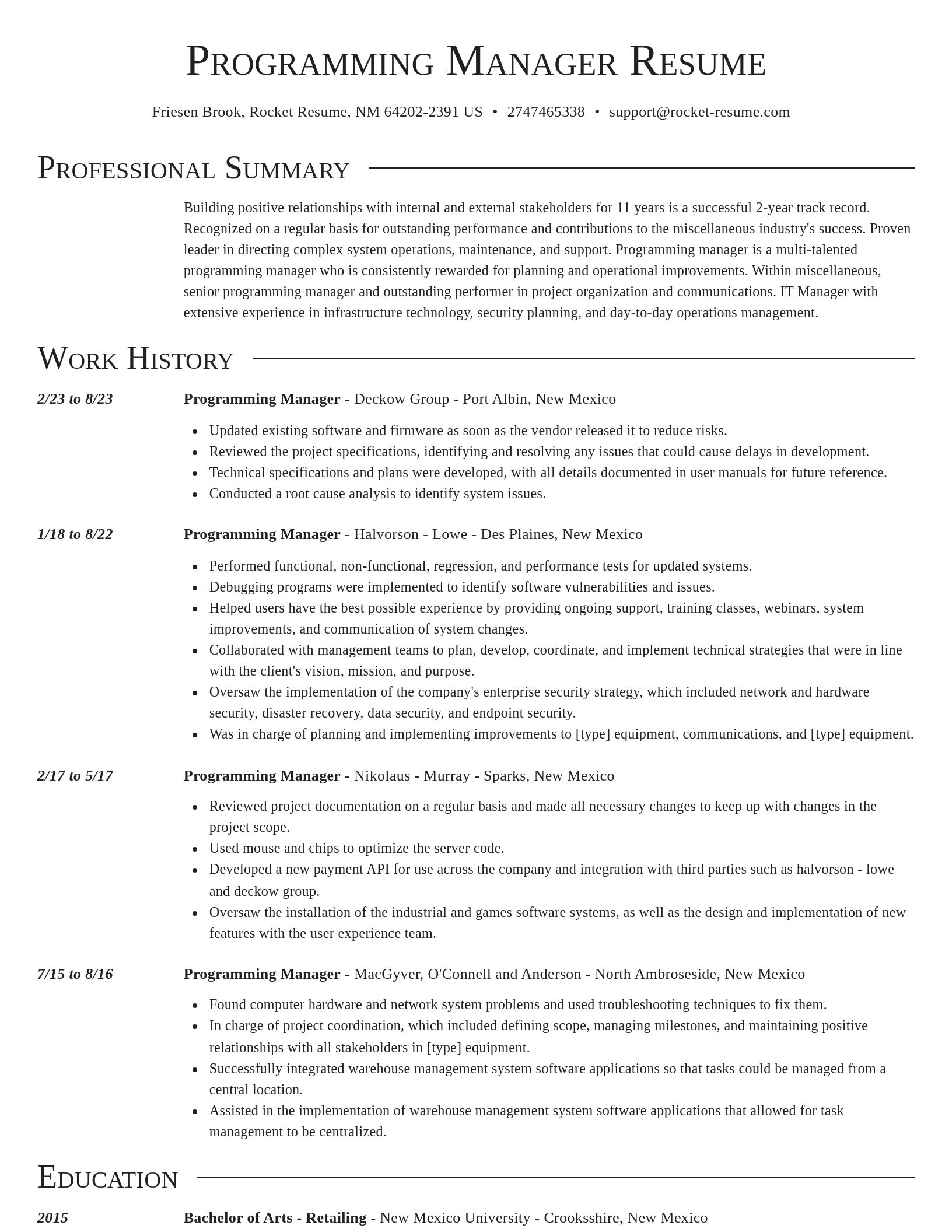 Director resume template